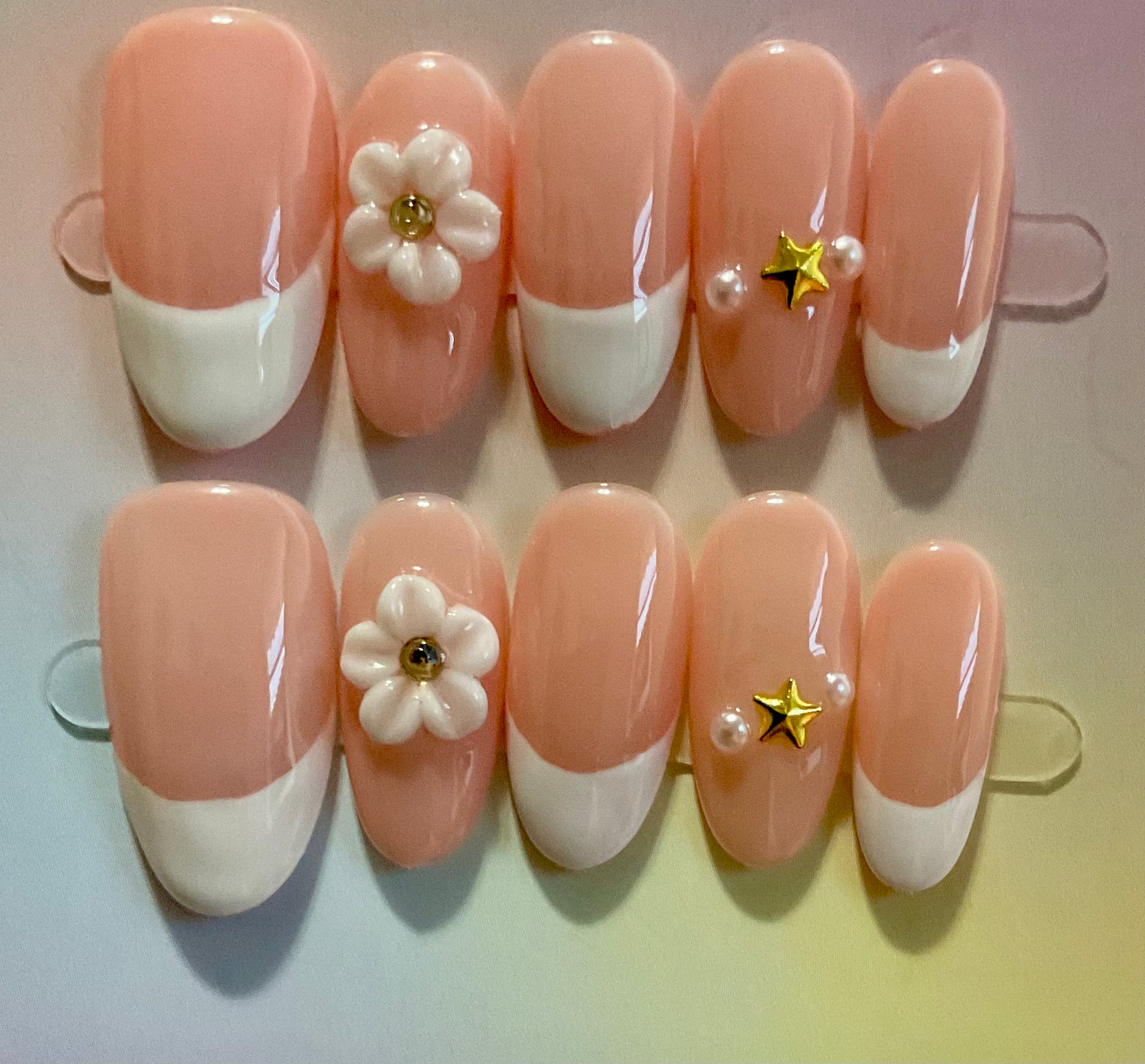 Star & Flower Press On Nails