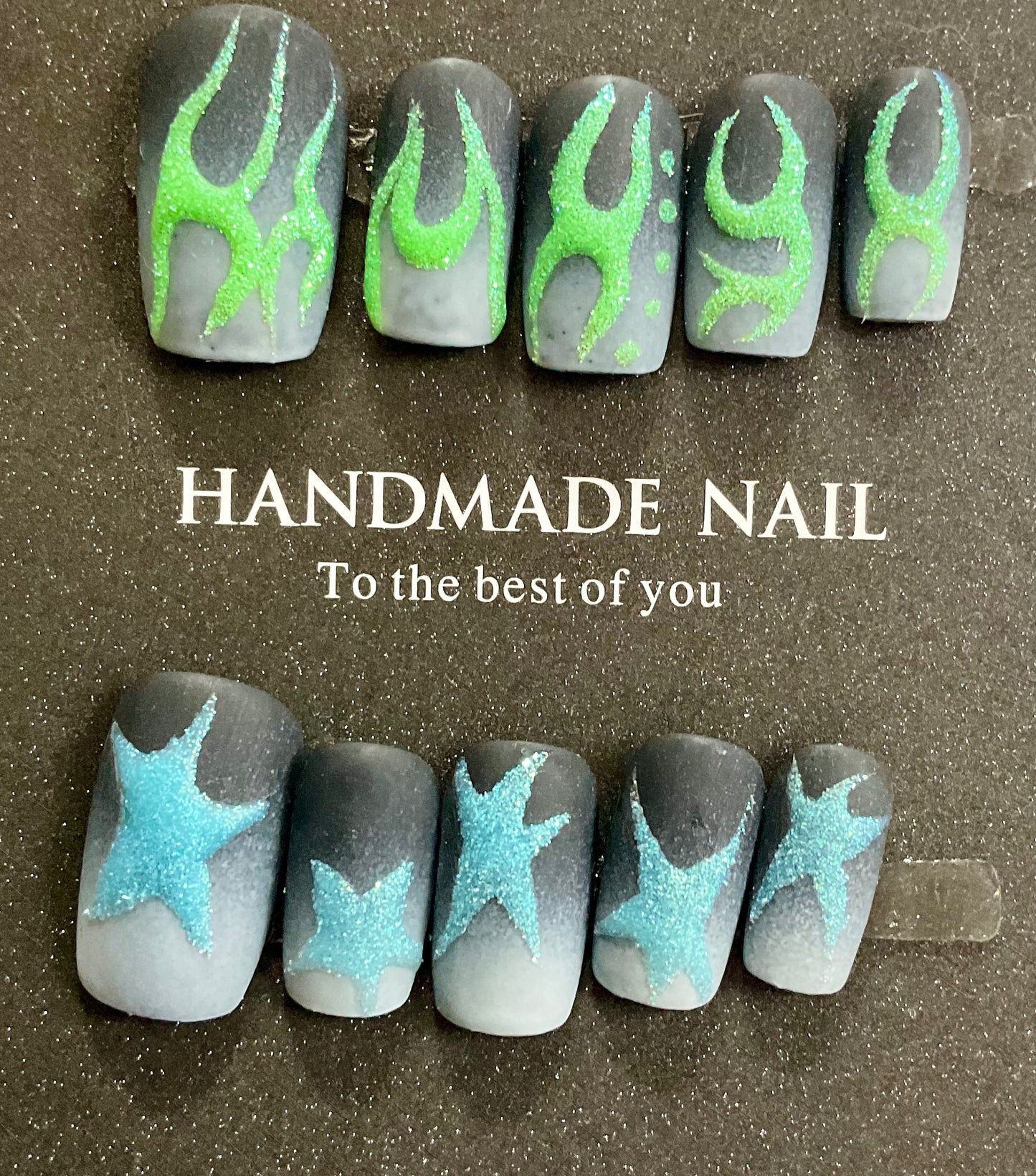 Comic Blaze Press On Nails