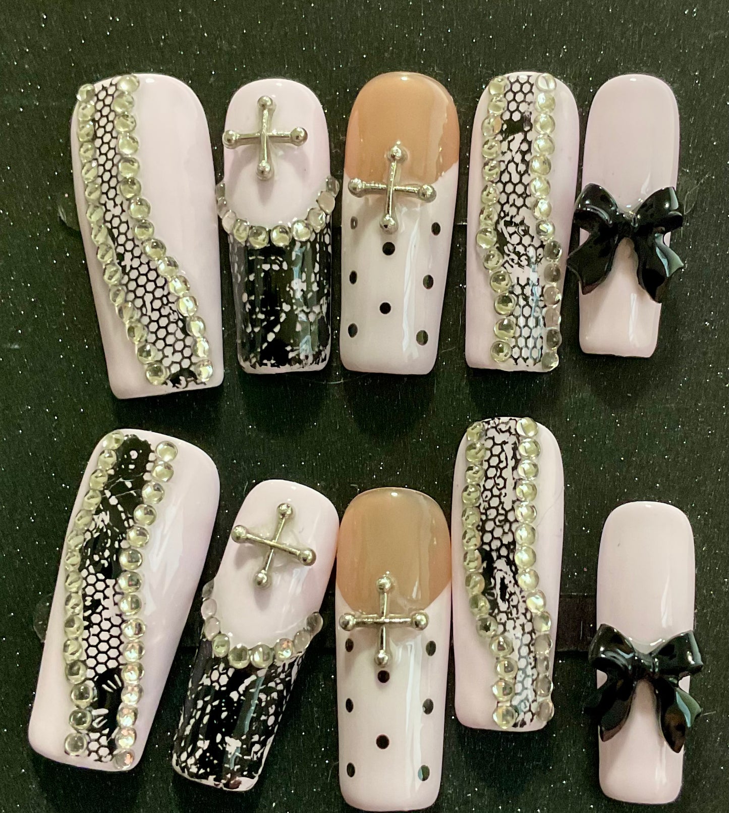 Trendy Sequined Press On Nails