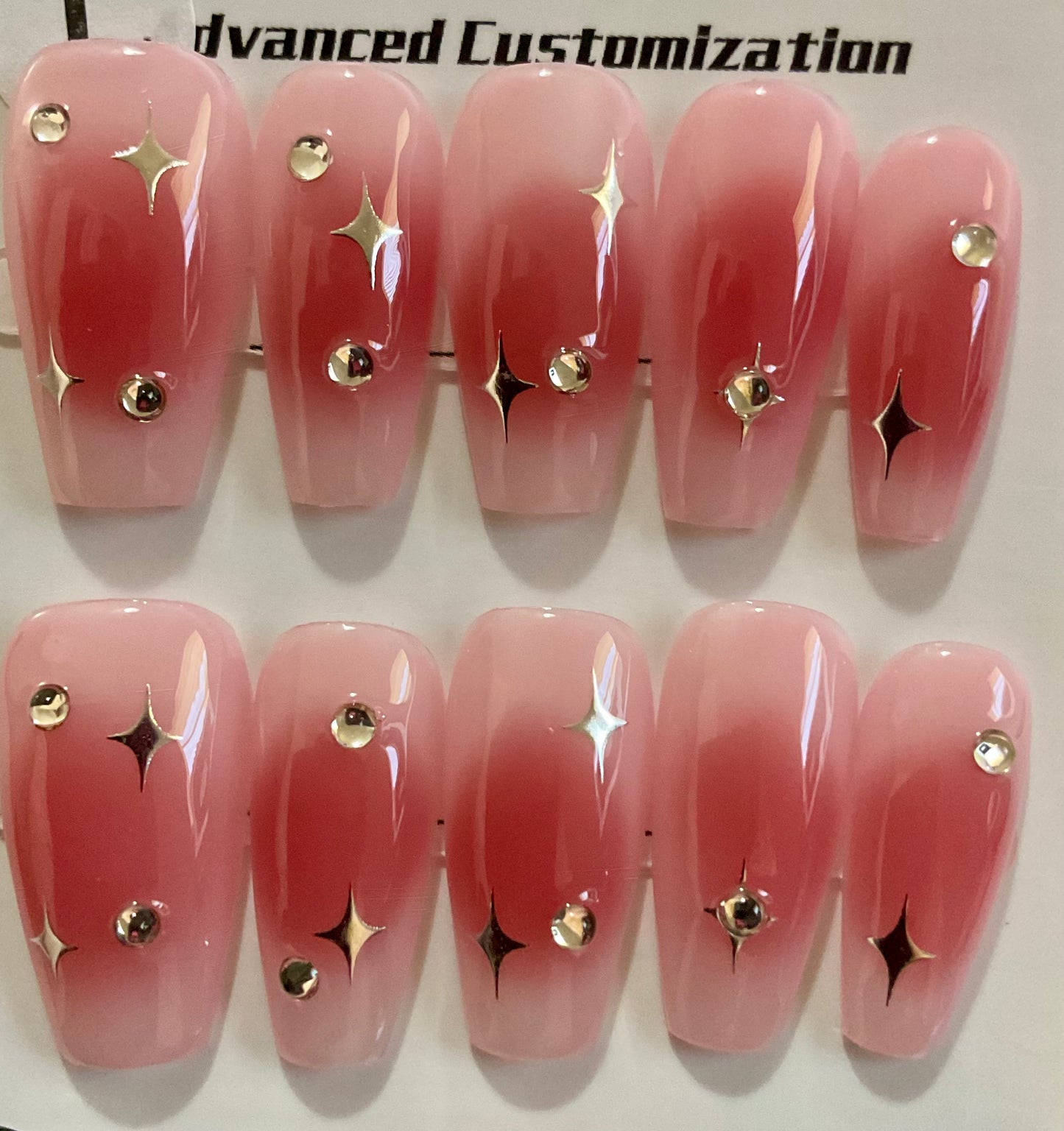 Starburst Glossy Press On Nails