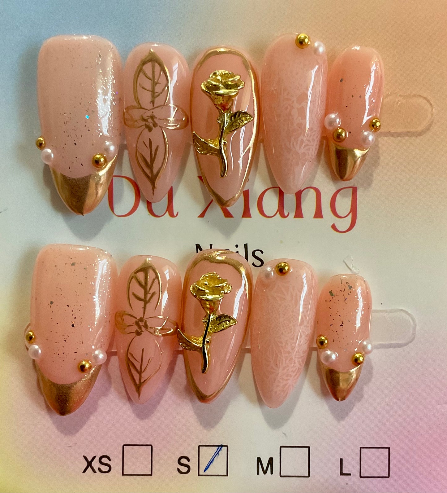 Delicate Rose Garden Press On Nails