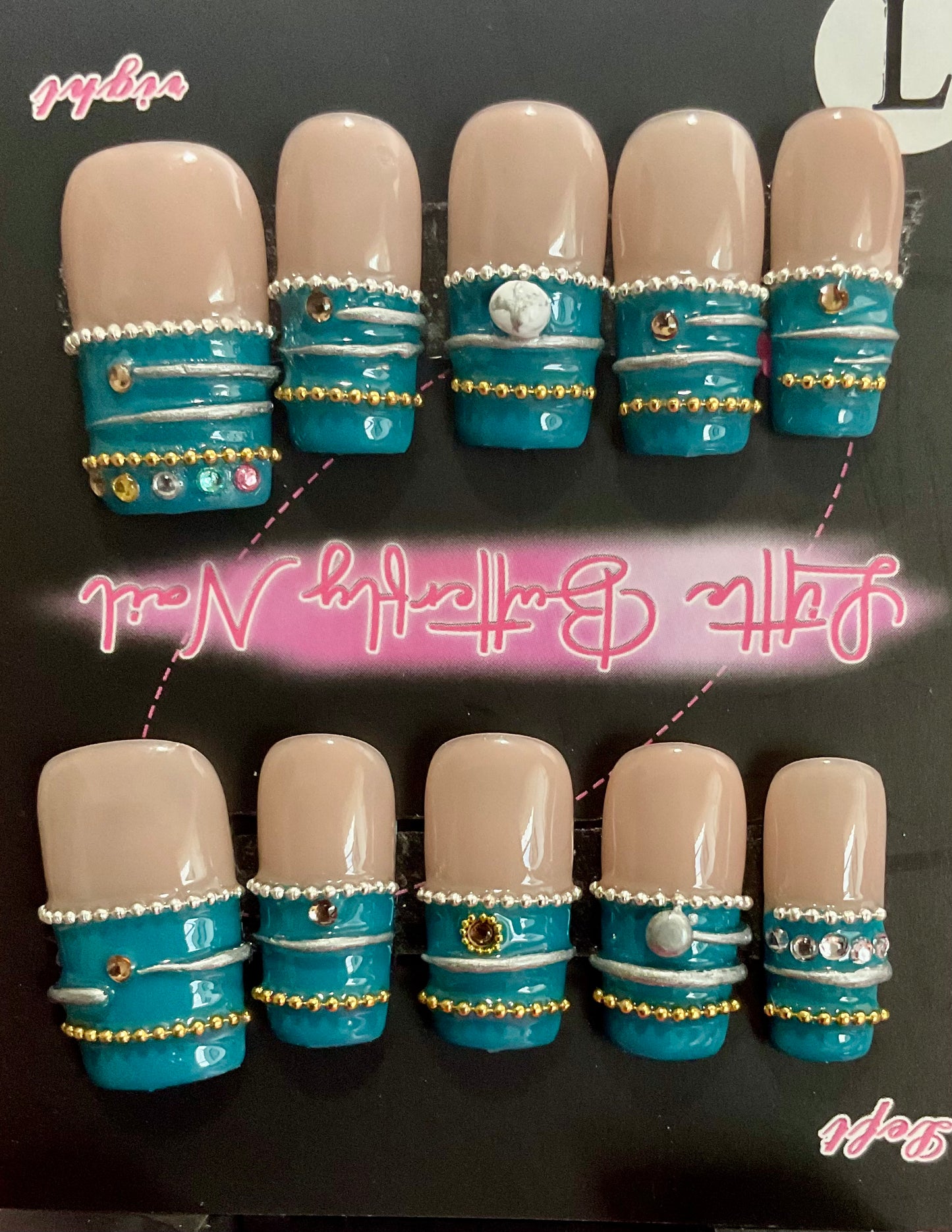 Glam Jewel Press On Nails