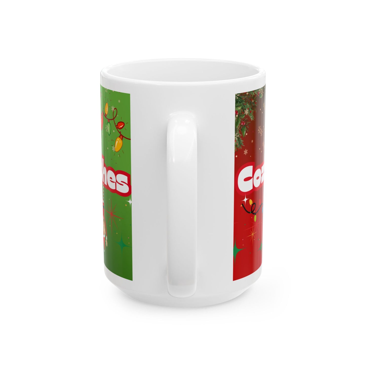 Festive Holiday Mug, Christmas Coffee Cup.