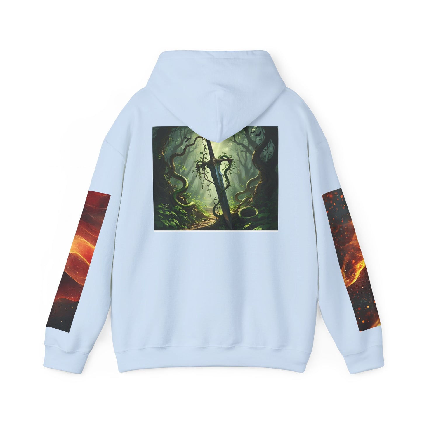 Fantasy Dragon & Sword Unisex Hooded Sweatshirt, Perfect for Fall,