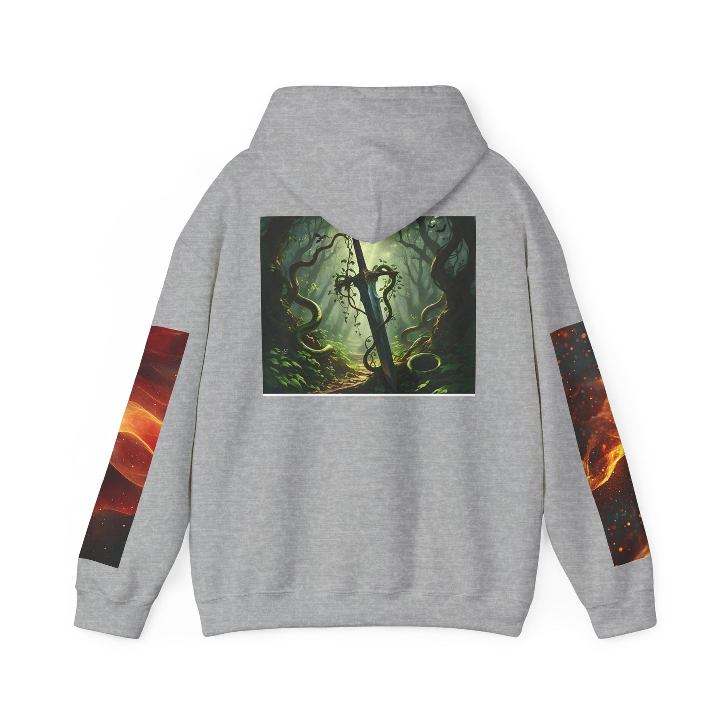 Fantasy Dragon & Sword Unisex Hooded Sweatshirt, Perfect for Fall,