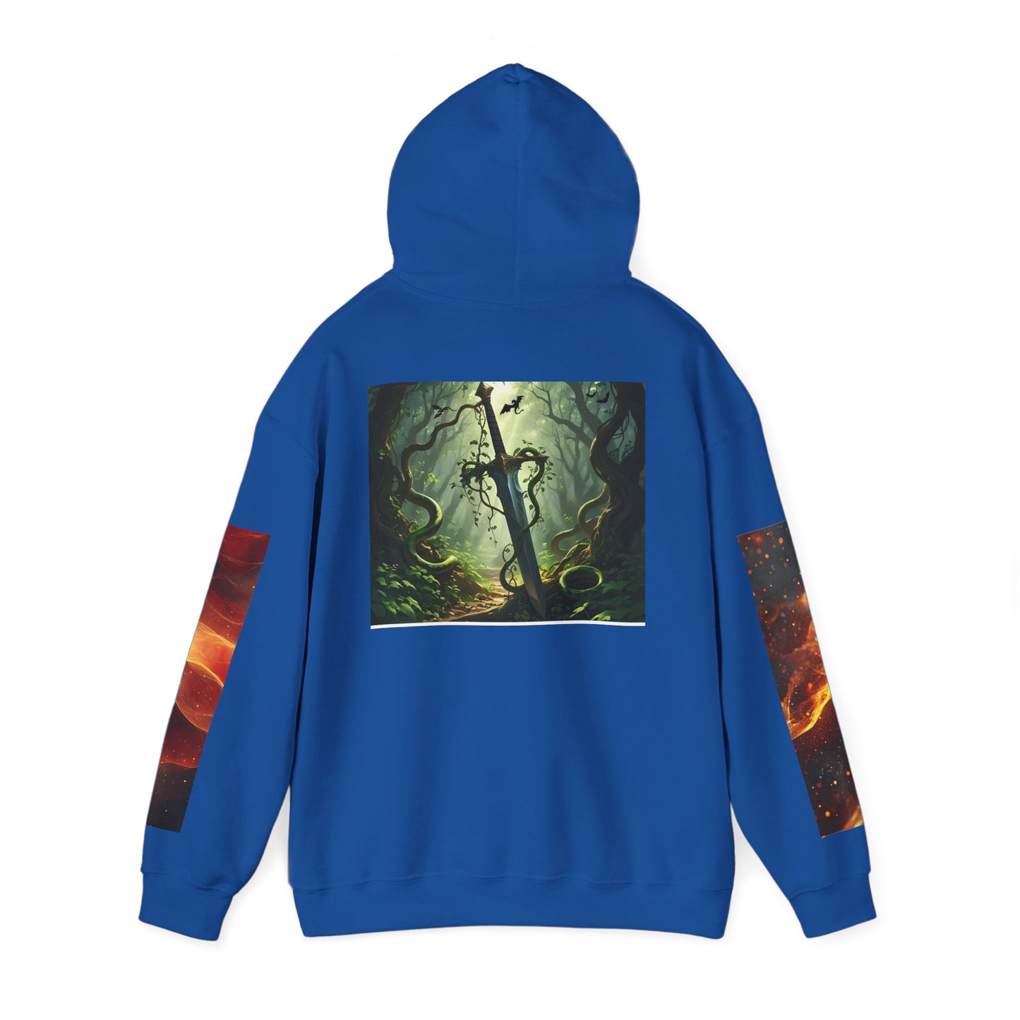 Fantasy Dragon & Sword Unisex Hooded Sweatshirt, Perfect for Fall,