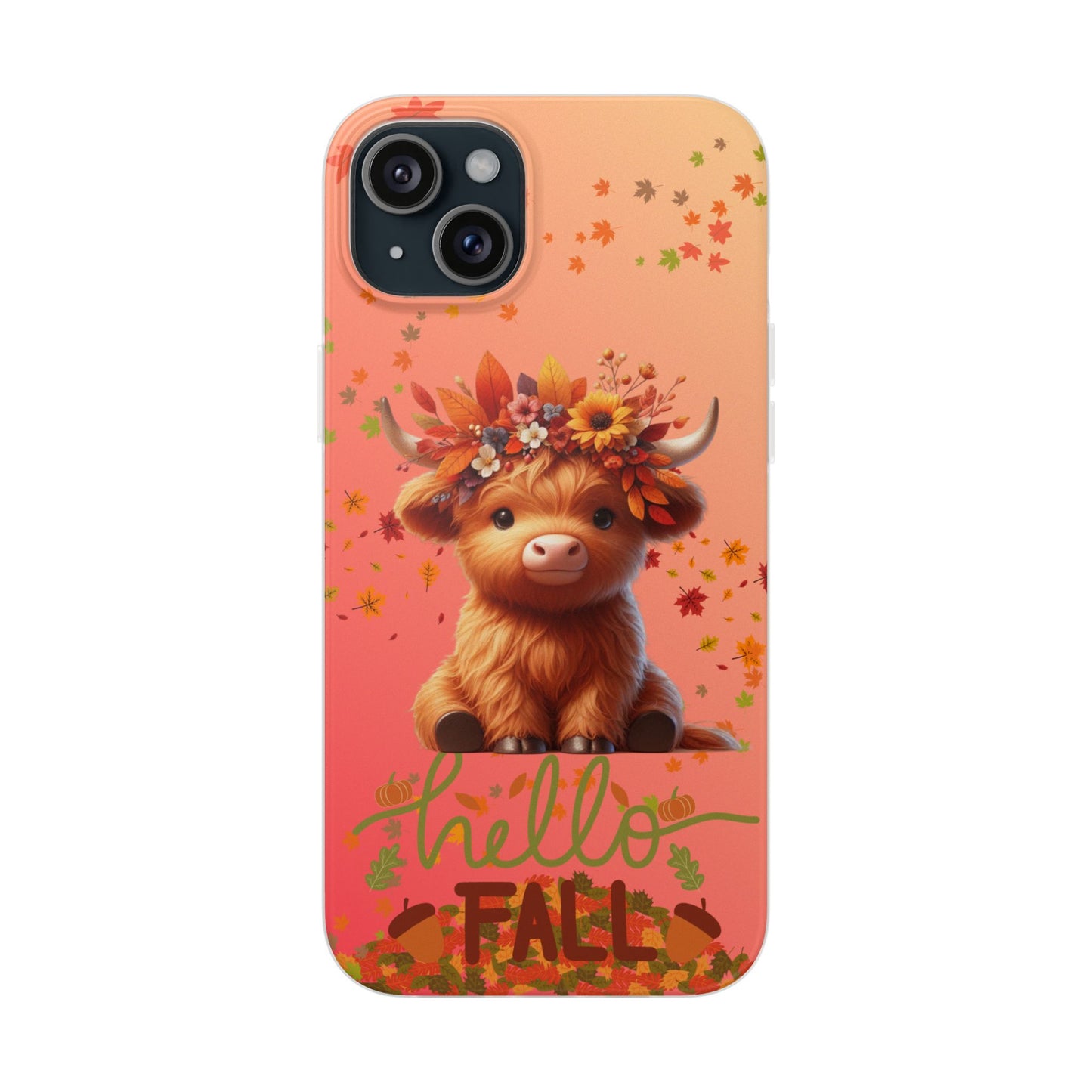 Autumn Cow Flexi Case, Cute Fall Phone Cover, Seasonal Phone Accessory, [...]