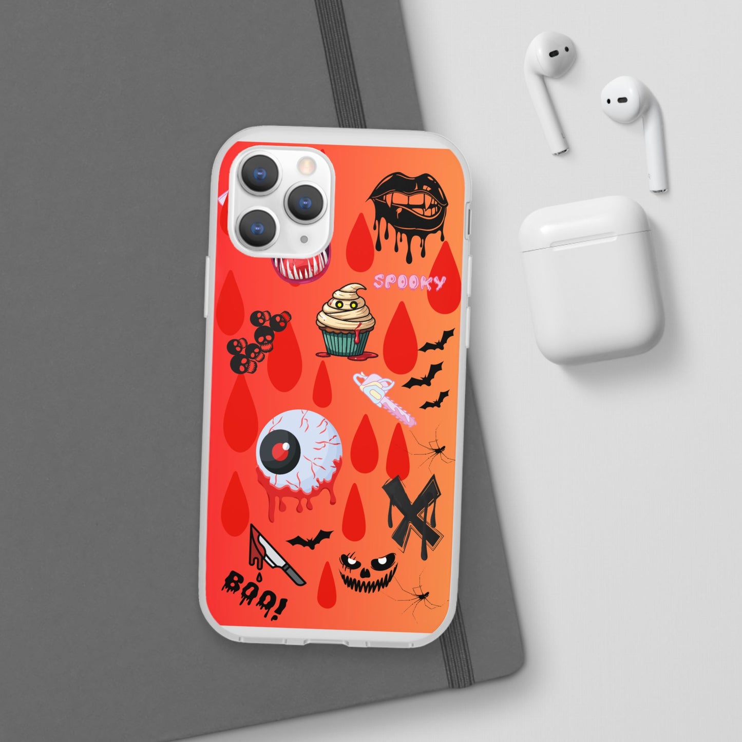Spooky Flexi Cases for Halloween Lovers, Halloween Phone Case, Horror Phone Cover, Cute Creepy Case, Halloween Gifts