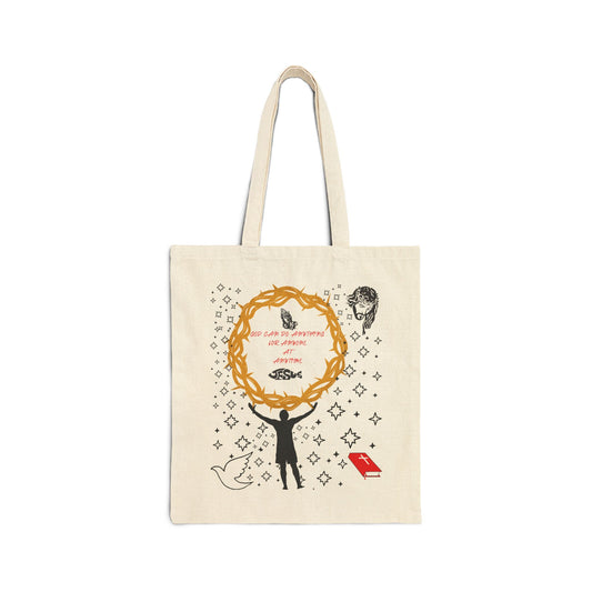 Faith-Inspired Cotton Canvas Tote Bag