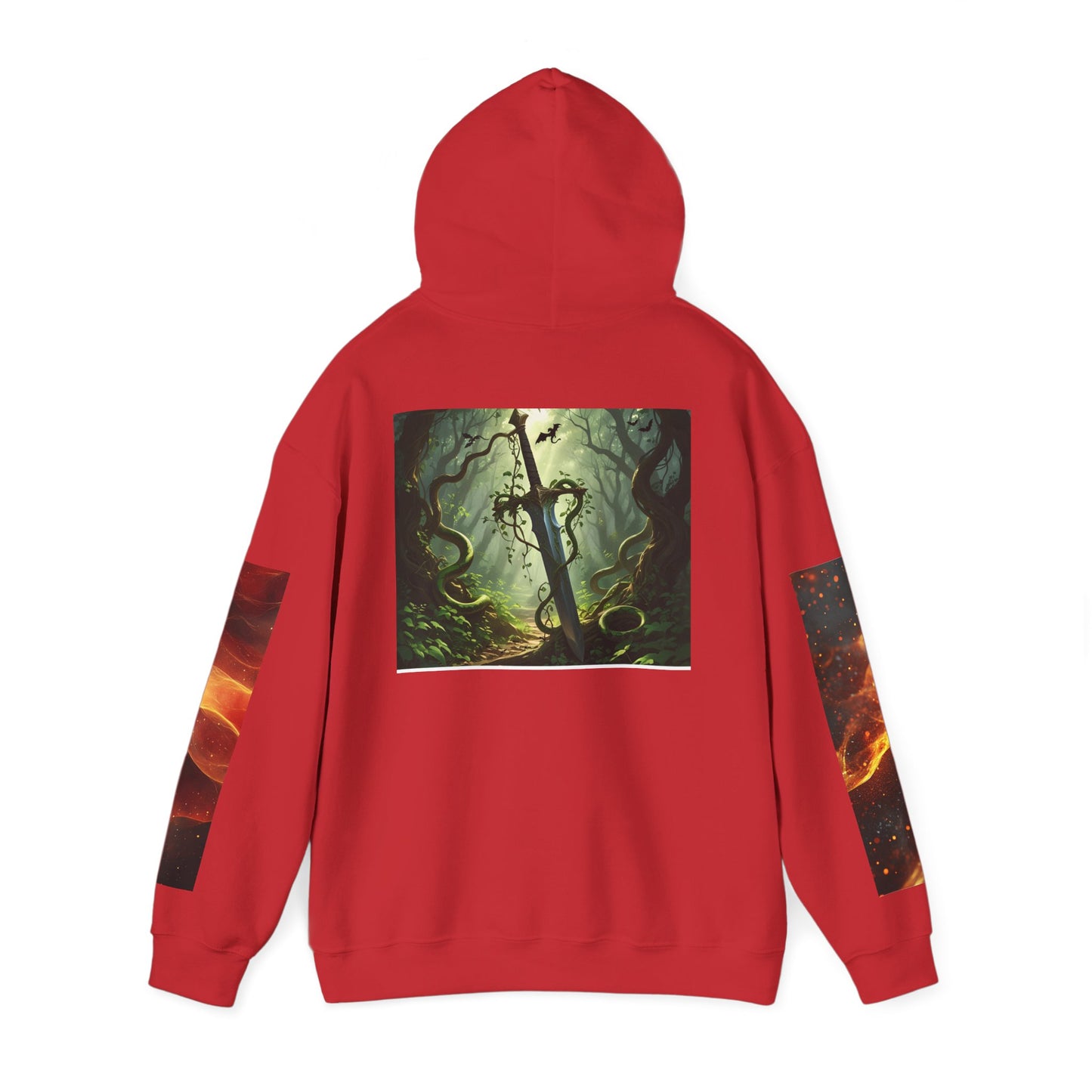 Fantasy Dragon & Sword Unisex Hooded Sweatshirt, Perfect for Fall,