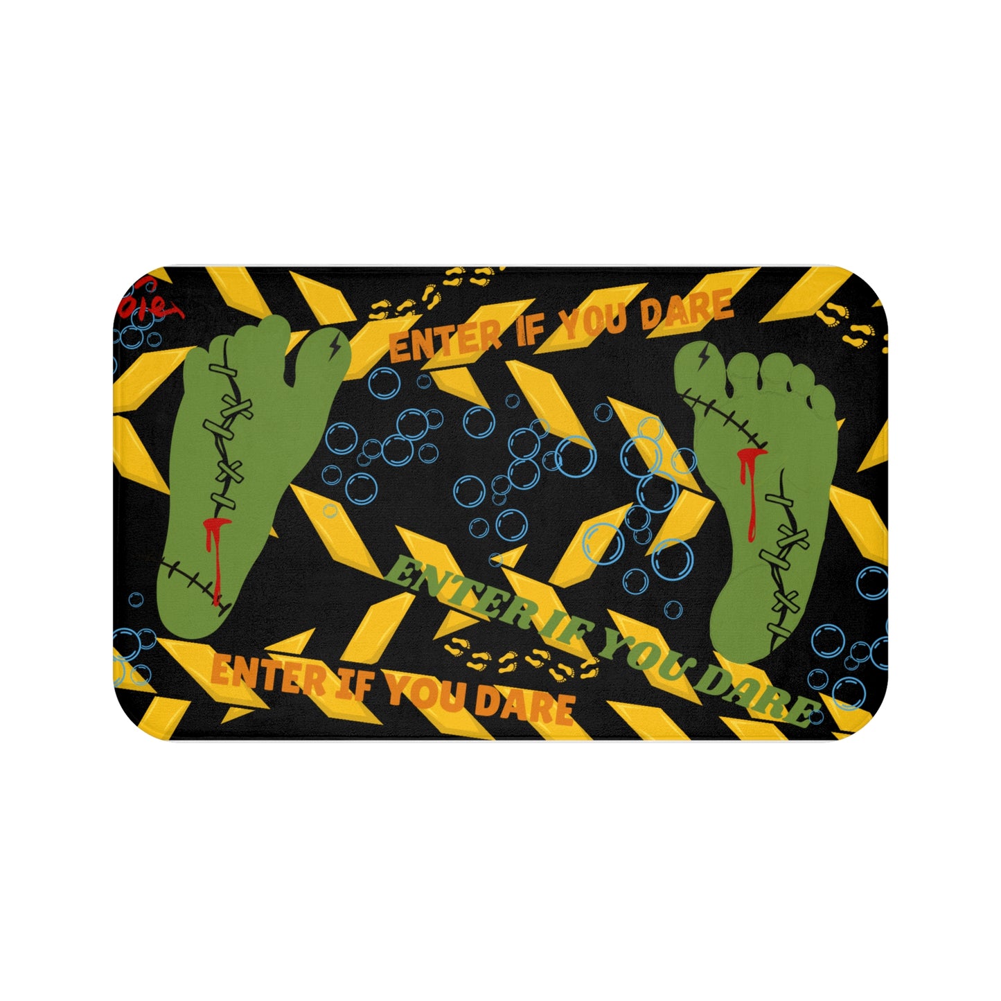 Spooky Zombie Bath Mat, Halloween Decor, Bathroom Accessory