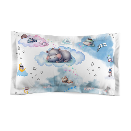 Dreamy Animal Themed Microfiber Pillow Sham for Kids, Cute Cloud Designs, Bedroom Decor, Nursery Gift, Soft Bedding Accessory