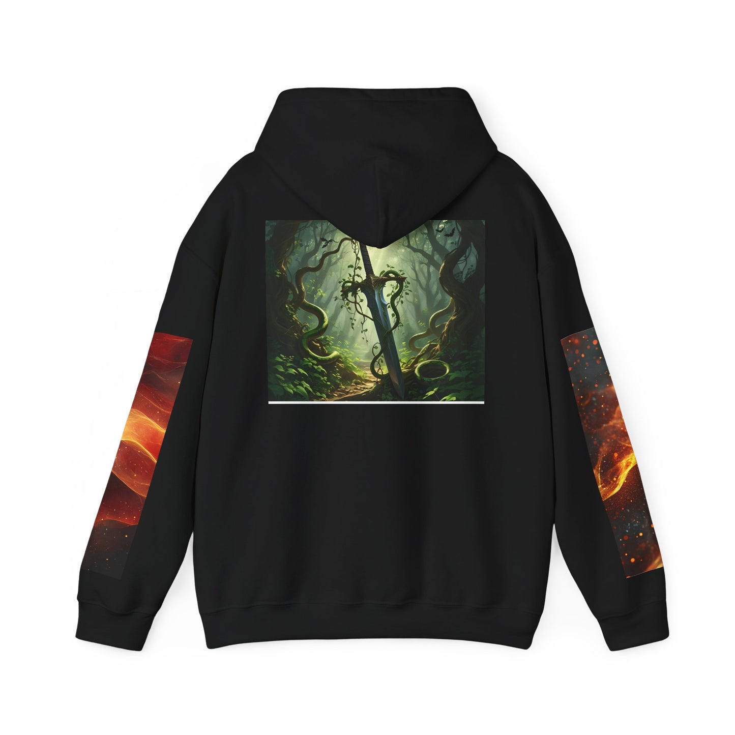 Fantasy Dragon & Sword Unisex Hooded Sweatshirt, Perfect for Fall,