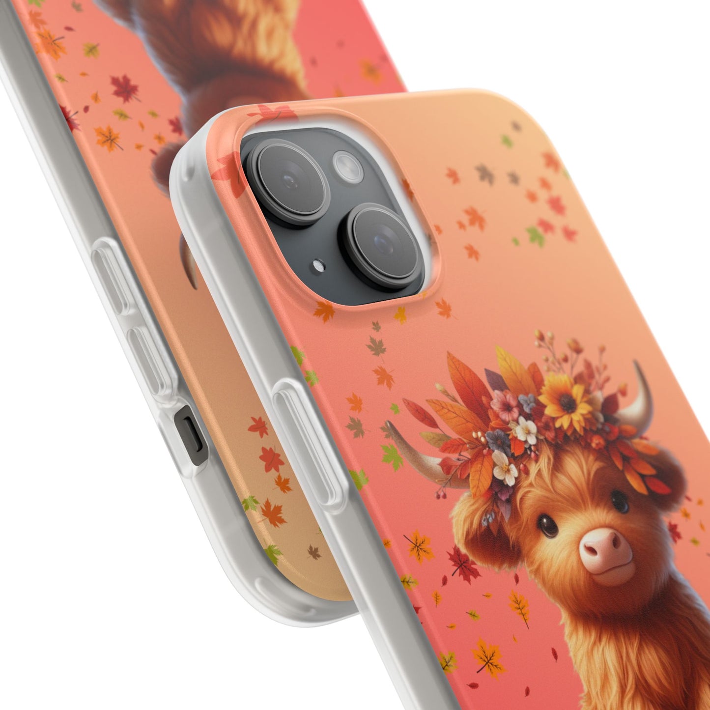 Autumn Cow Flexi Case, Cute Fall Phone Cover, Seasonal Phone Accessory, [...]
