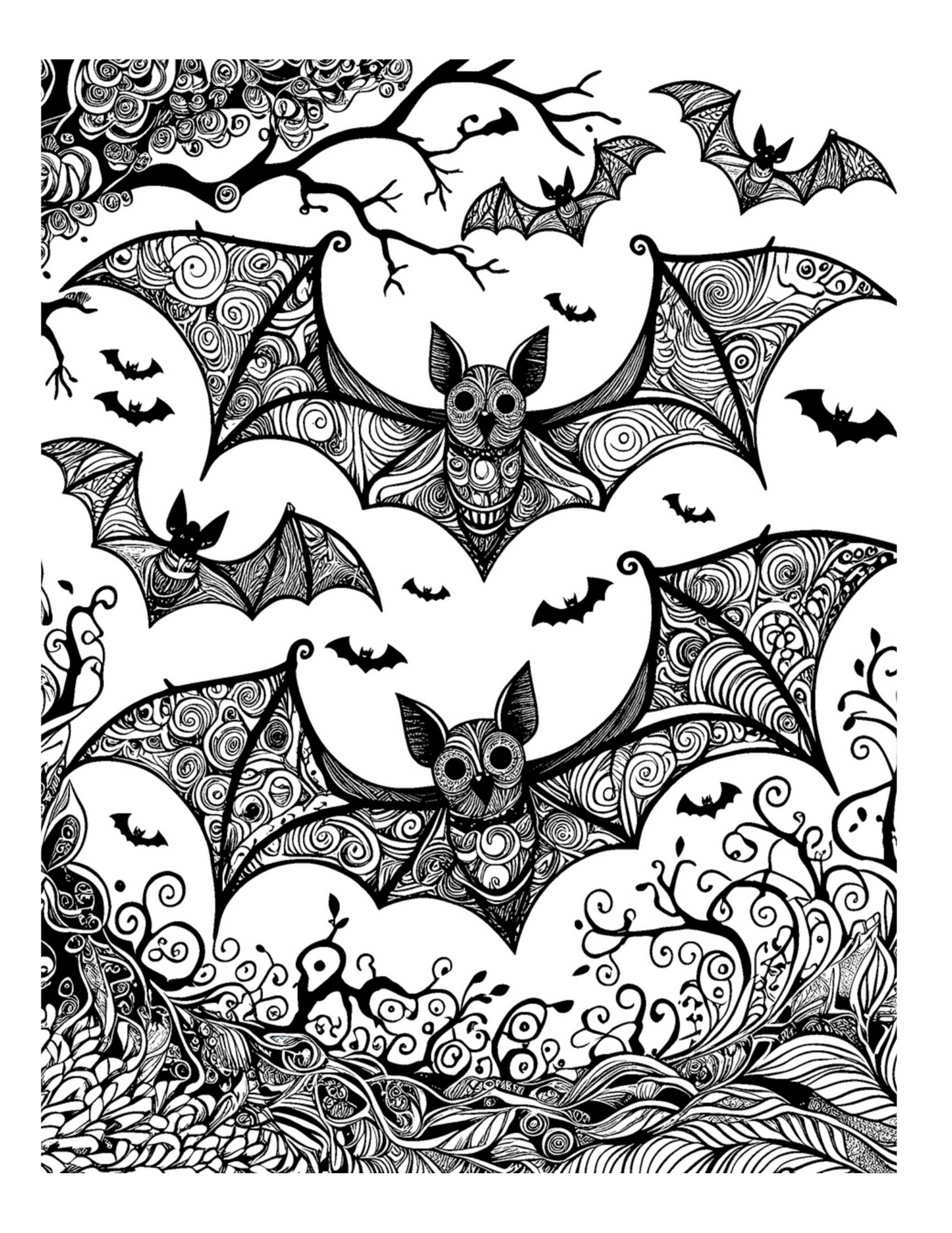 Spiral into Spooks: Halloween Zentangle adult coloring book