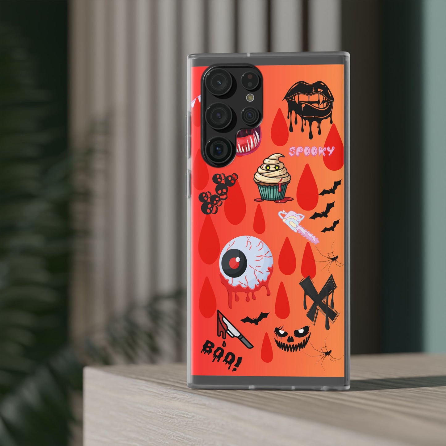 Spooky Flexi Cases for Halloween Lovers, Halloween Phone Case, Horror Phone Cover, Cute Creepy Case, Halloween Gifts