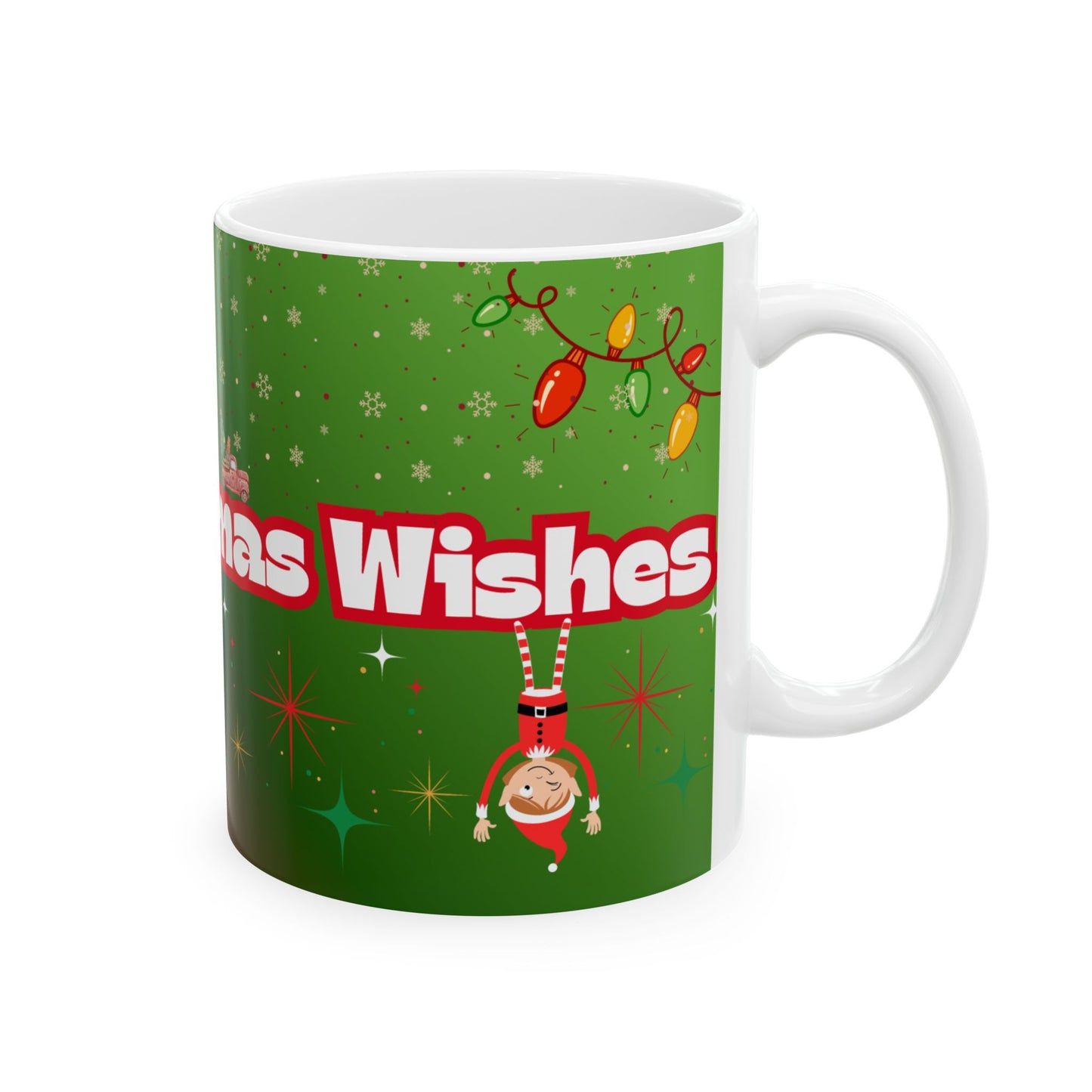 Festive Holiday Mug, Christmas Coffee Cup.