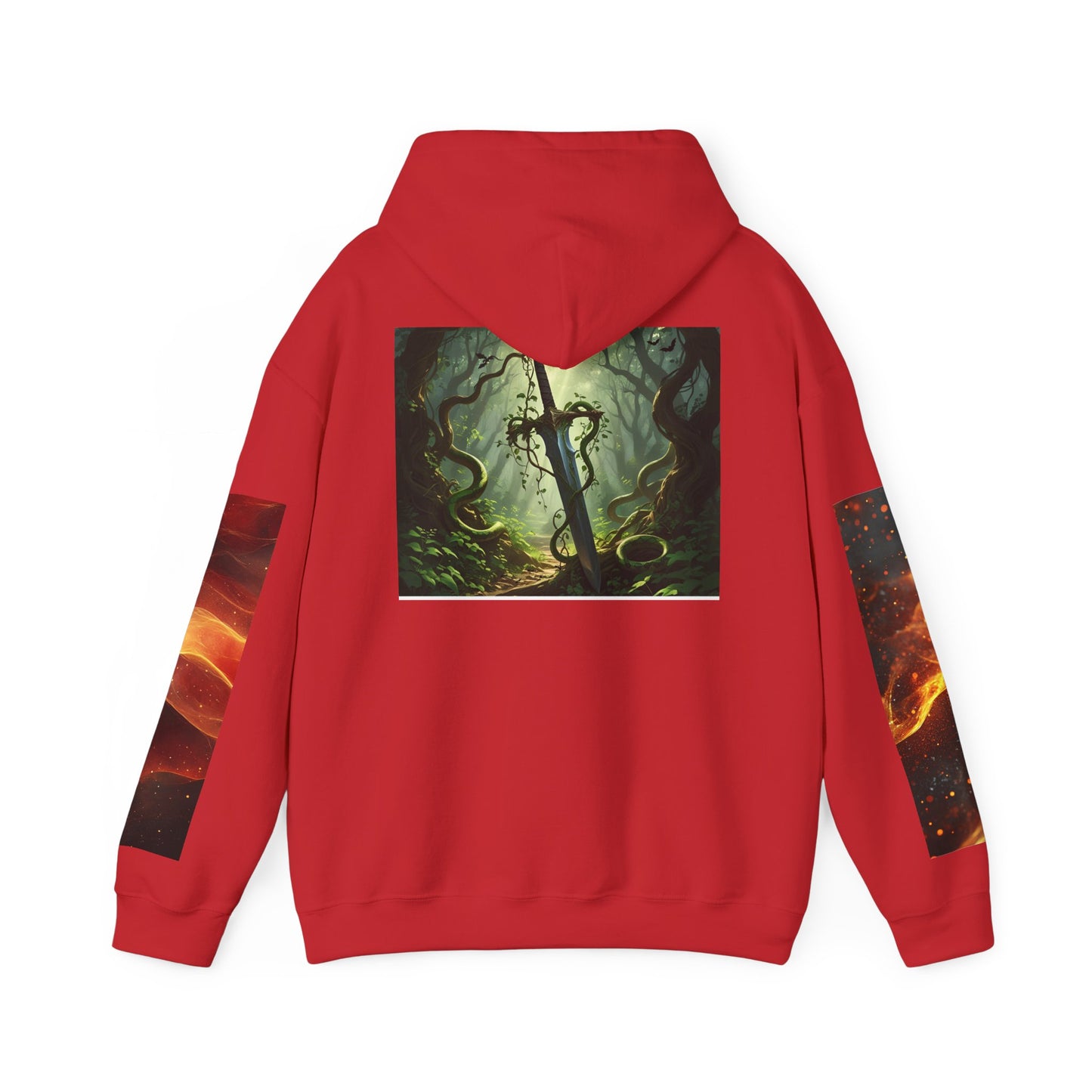 Fantasy Dragon & Sword Unisex Hooded Sweatshirt, Perfect for Fall,