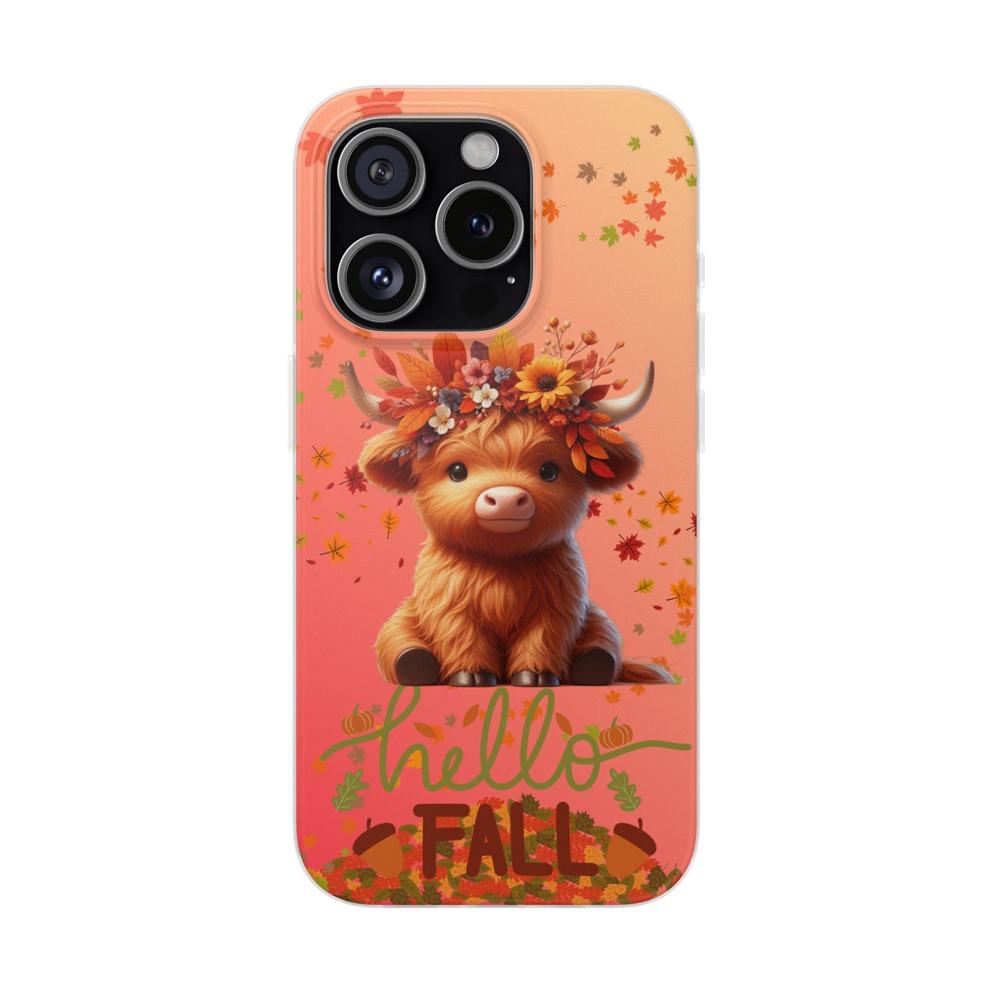 Autumn Cow Flexi Case, Cute Fall Phone Cover, Seasonal Phone Accessory, [...]