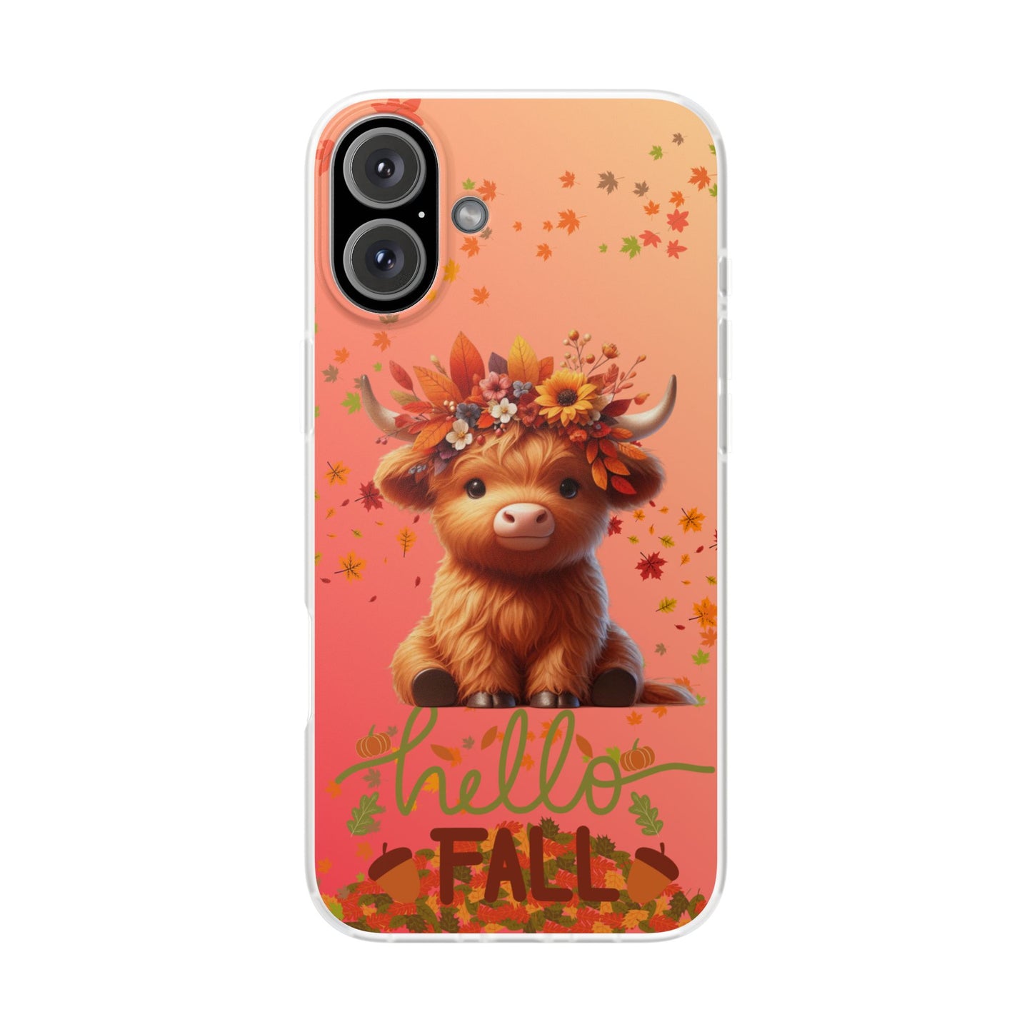 Autumn Cow Flexi Case, Cute Fall Phone Cover, Seasonal Phone Accessory, [...]