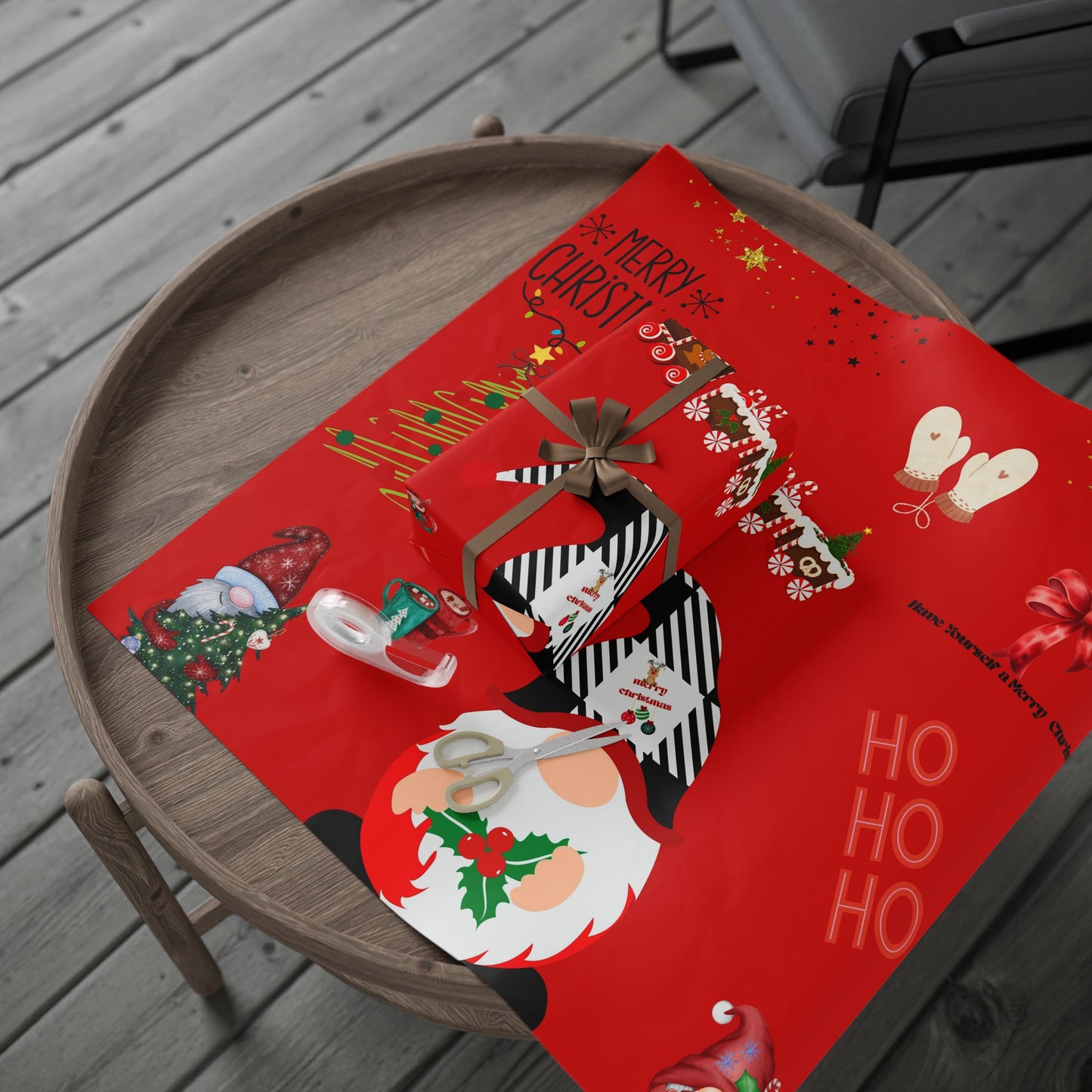 Festive Wrapping Paper for Christmas Gifts, Holiday Present Wrap.