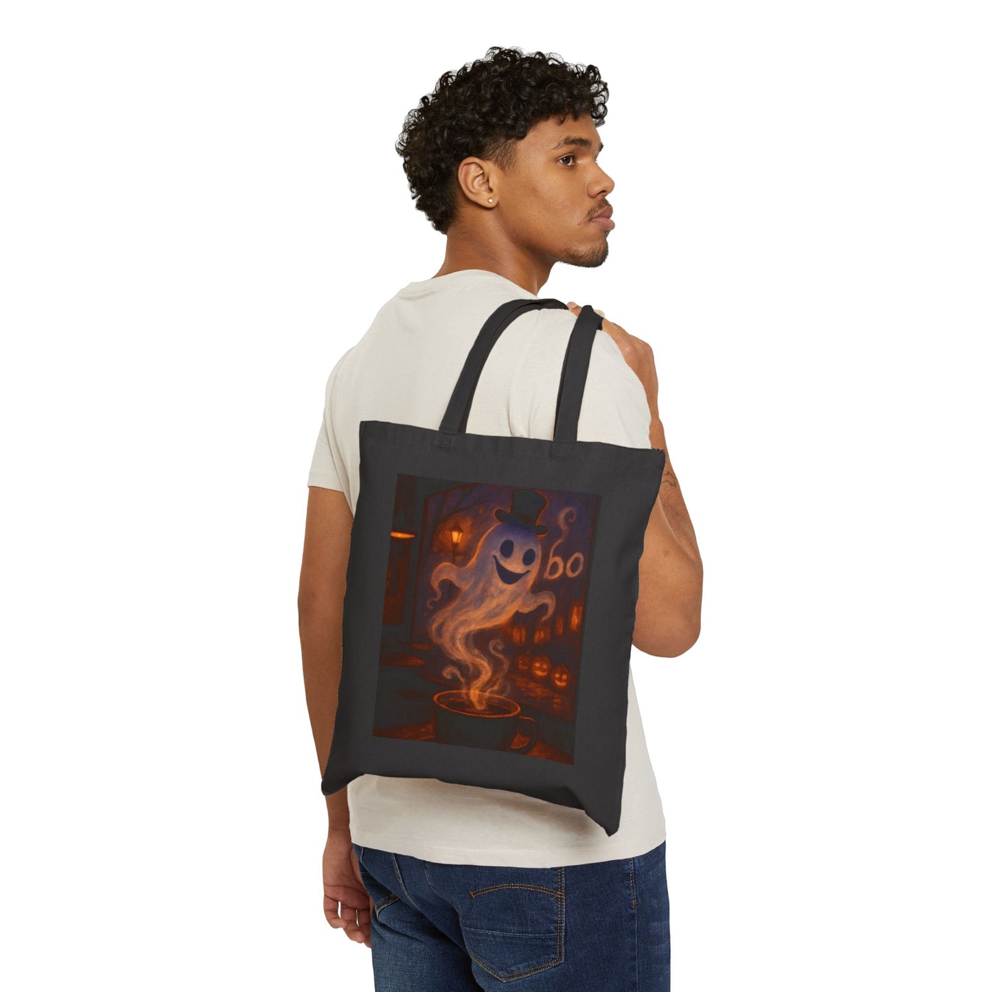 Spooky Halloween Trick or Treat tote bag for kids