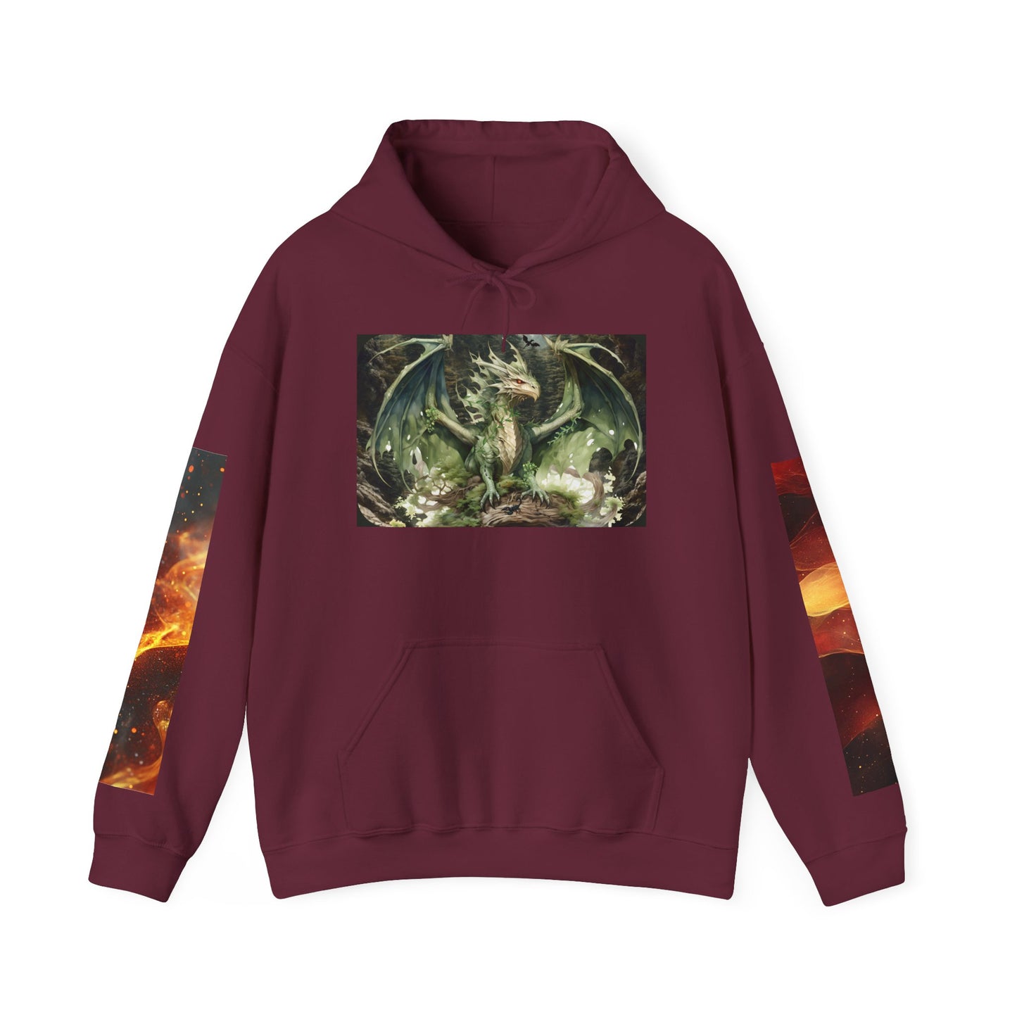 Fantasy Dragon & Sword Unisex Hooded Sweatshirt, Perfect for Fall,