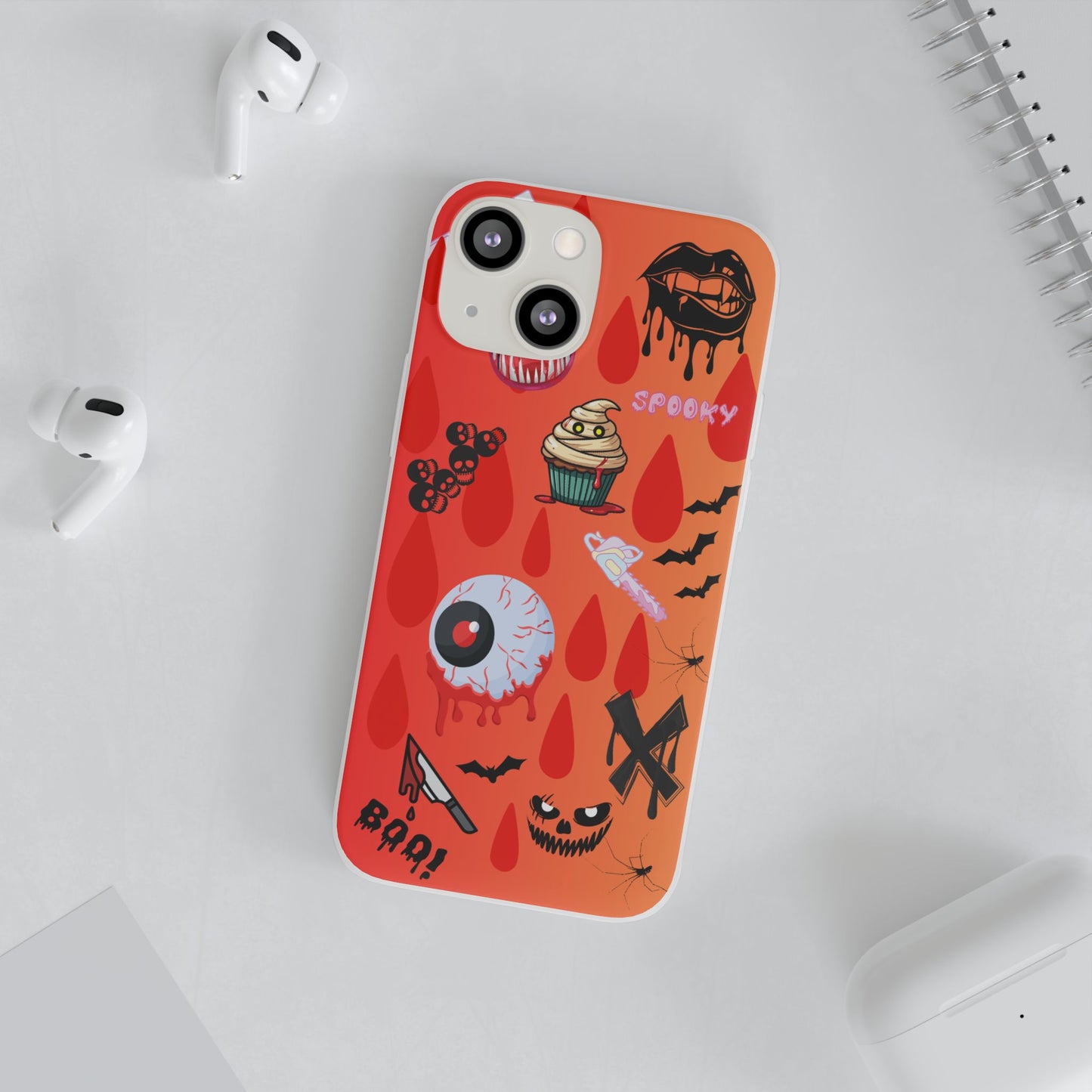 Spooky Flexi Cases for Halloween Lovers, Halloween Phone Case, Horror Phone Cover, Cute Creepy Case, Halloween Gifts