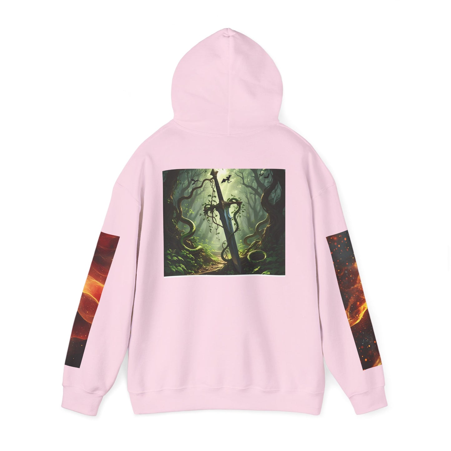 Fantasy Dragon & Sword Unisex Hooded Sweatshirt, Perfect for Fall,