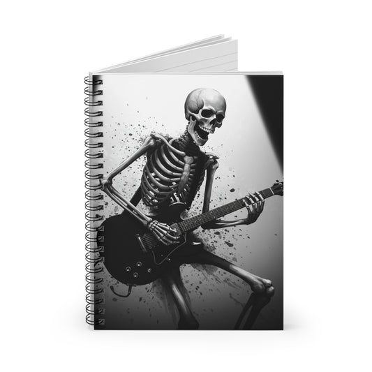 Skeleton Music Spiral Notebook – Perfect for Musicians, Halloween, Gifts, Journaling, School