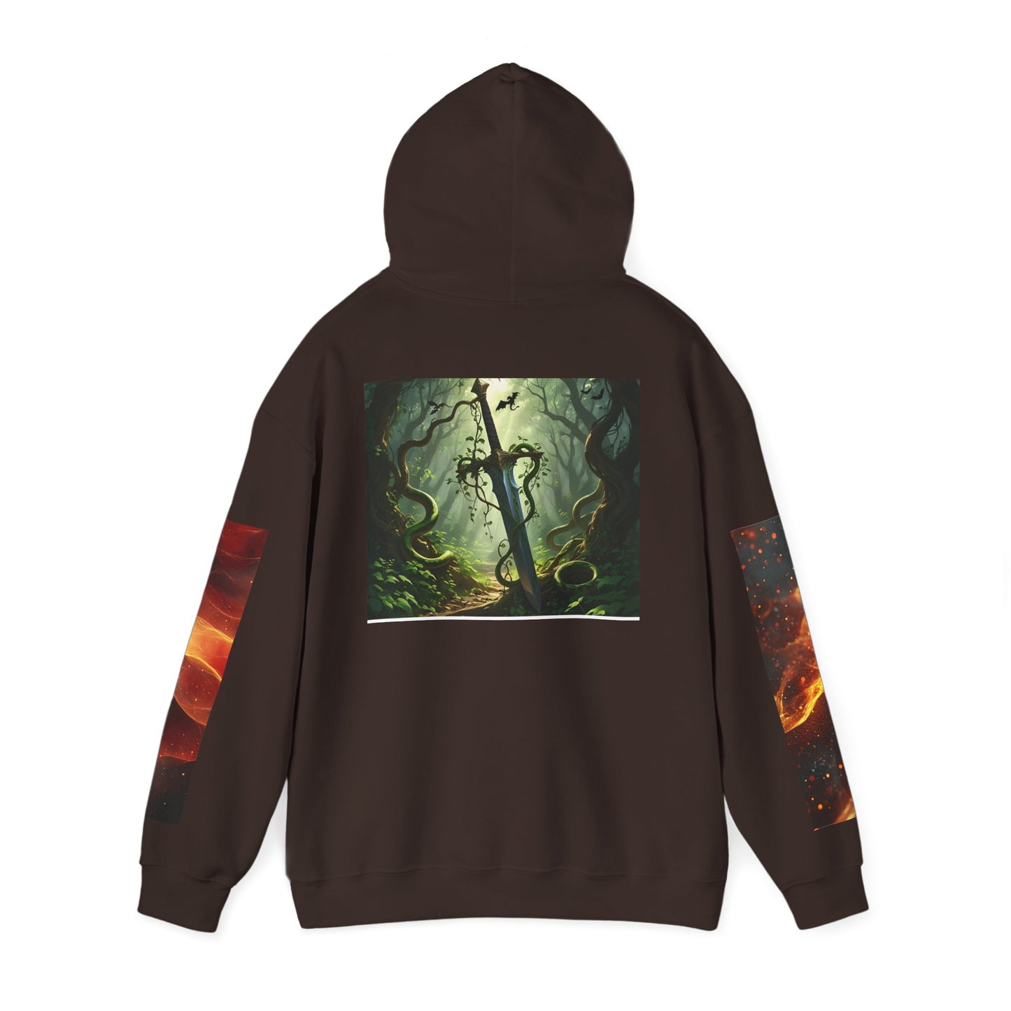Fantasy Dragon & Sword Unisex Hooded Sweatshirt, Perfect for Fall,