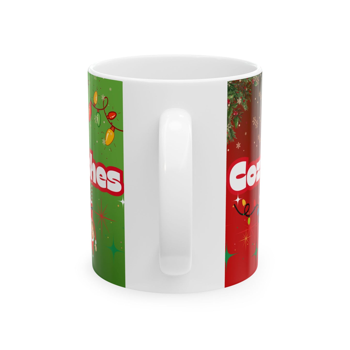 Festive Holiday Mug, Christmas Coffee Cup.