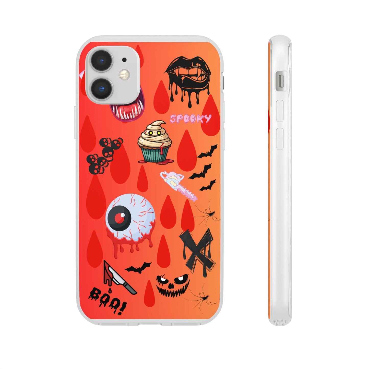 Spooky Flexi Cases for Halloween Lovers, Halloween Phone Case, Horror Phone Cover, Cute Creepy Case, Halloween Gifts