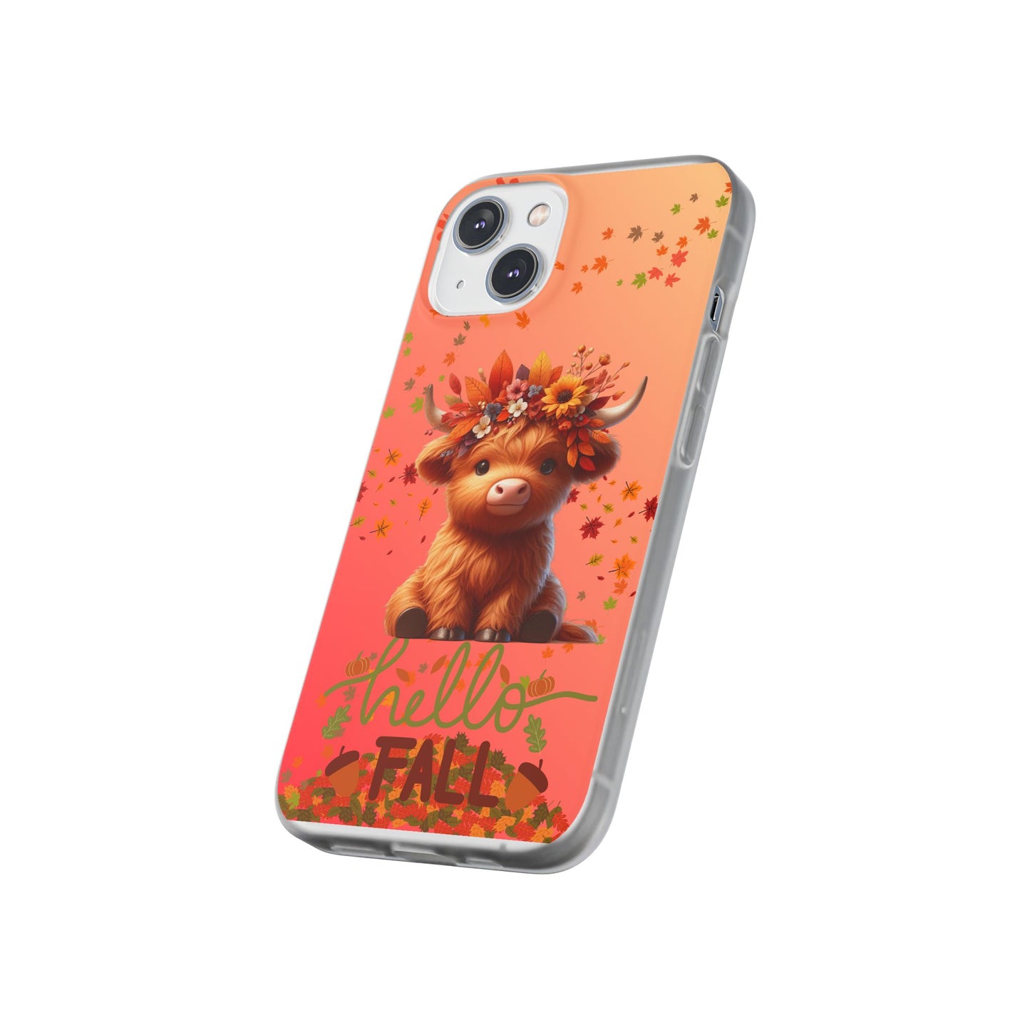 Autumn Cow Flexi Case, Cute Fall Phone Cover, Seasonal Phone Accessory, [...]