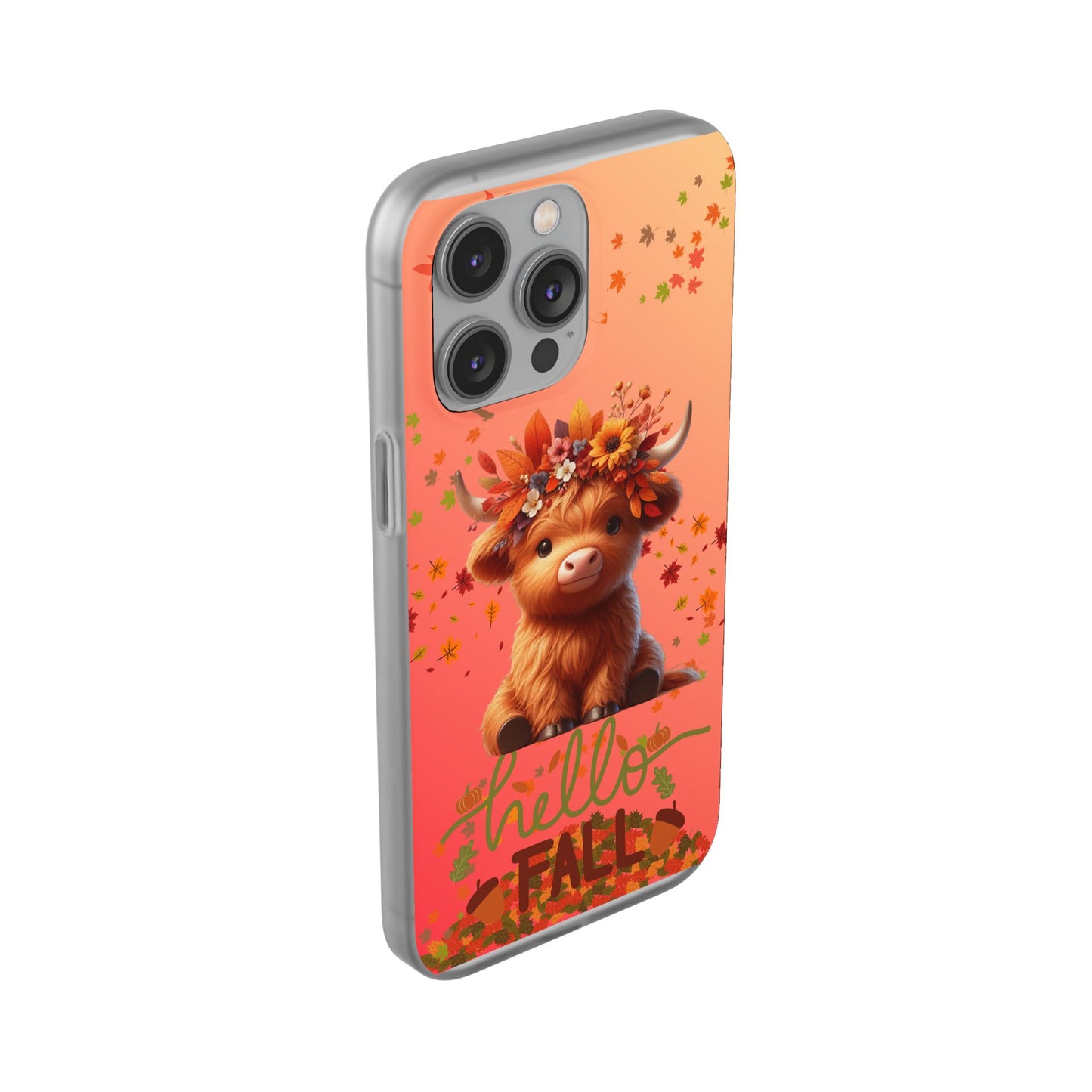 Autumn Cow Flexi Case, Cute Fall Phone Cover, Seasonal Phone Accessory, [...]