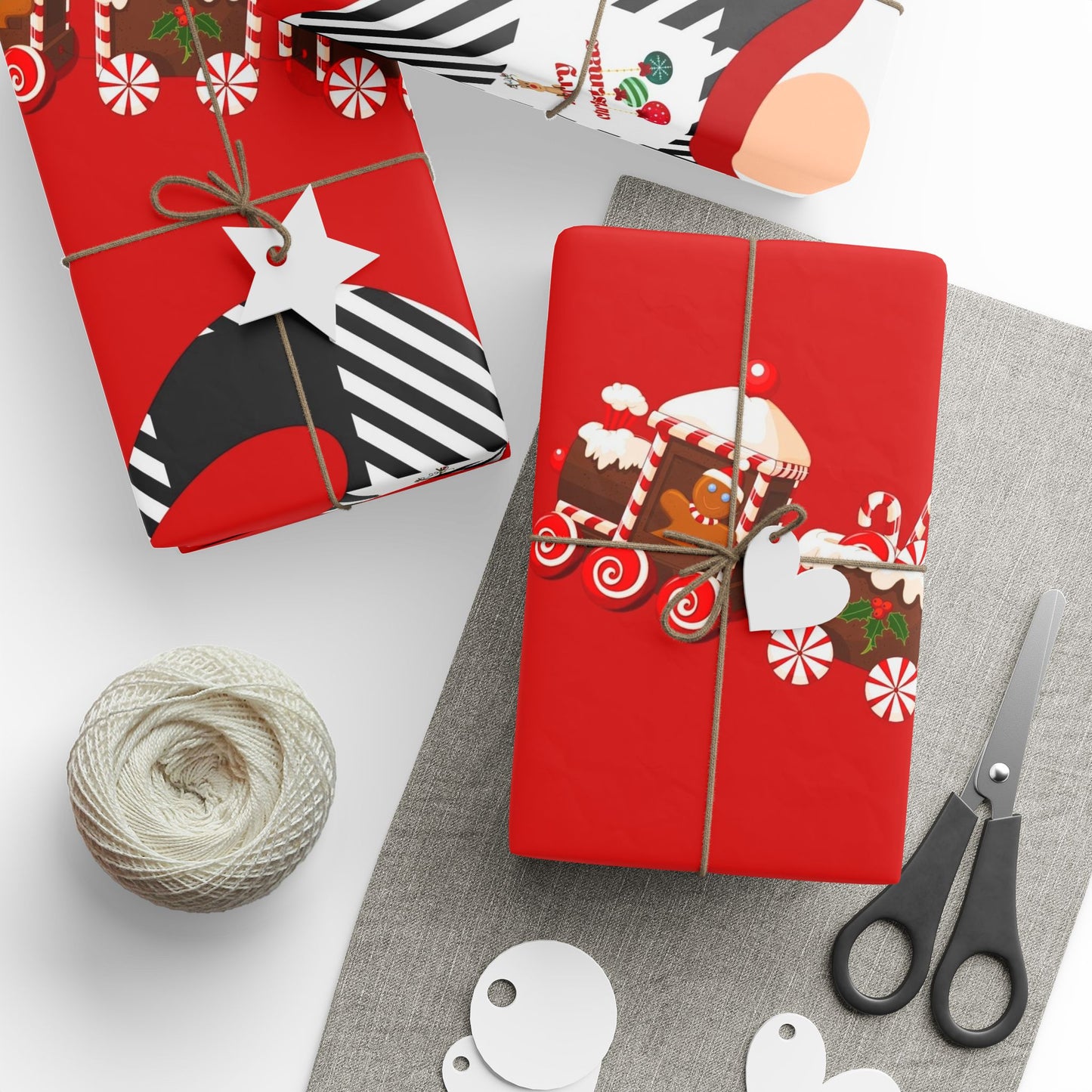 Festive Wrapping Paper for Christmas Gifts, Holiday Present Wrap.