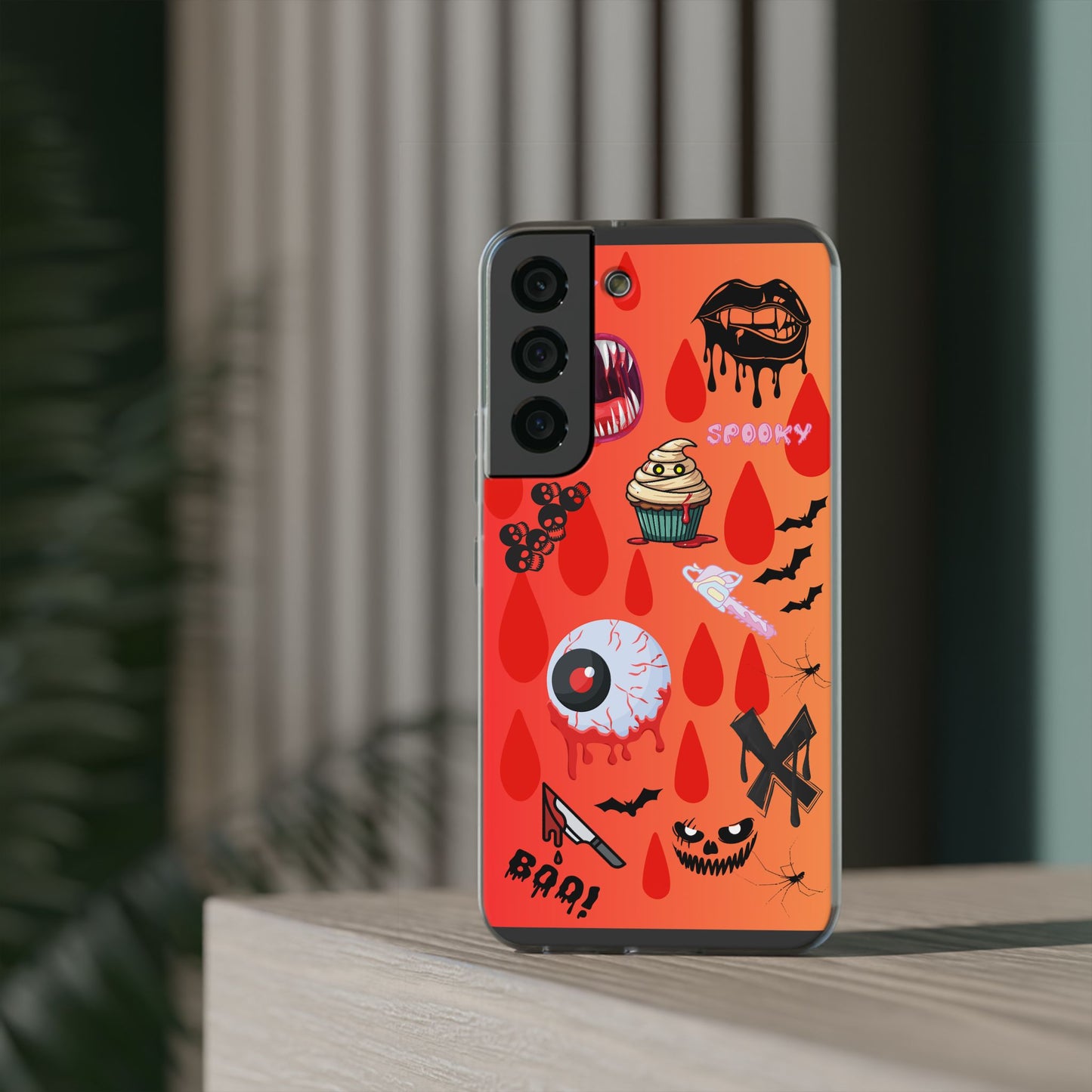 Spooky Flexi Cases for Halloween Lovers, Halloween Phone Case, Horror Phone Cover, Cute Creepy Case, Halloween Gifts