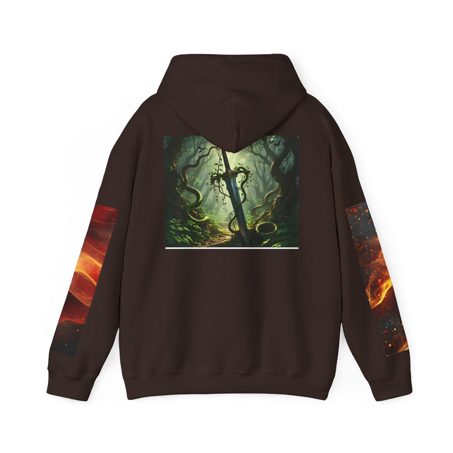 Fantasy Dragon & Sword Unisex Hooded Sweatshirt, Perfect for Fall,