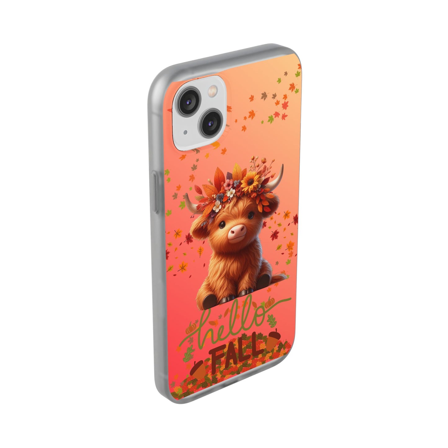 Autumn Cow Flexi Case, Cute Fall Phone Cover, Seasonal Phone Accessory, [...]