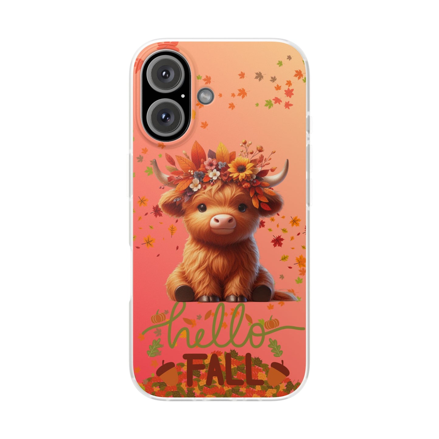Autumn Cow Flexi Case, Cute Fall Phone Cover, Seasonal Phone Accessory, [...]