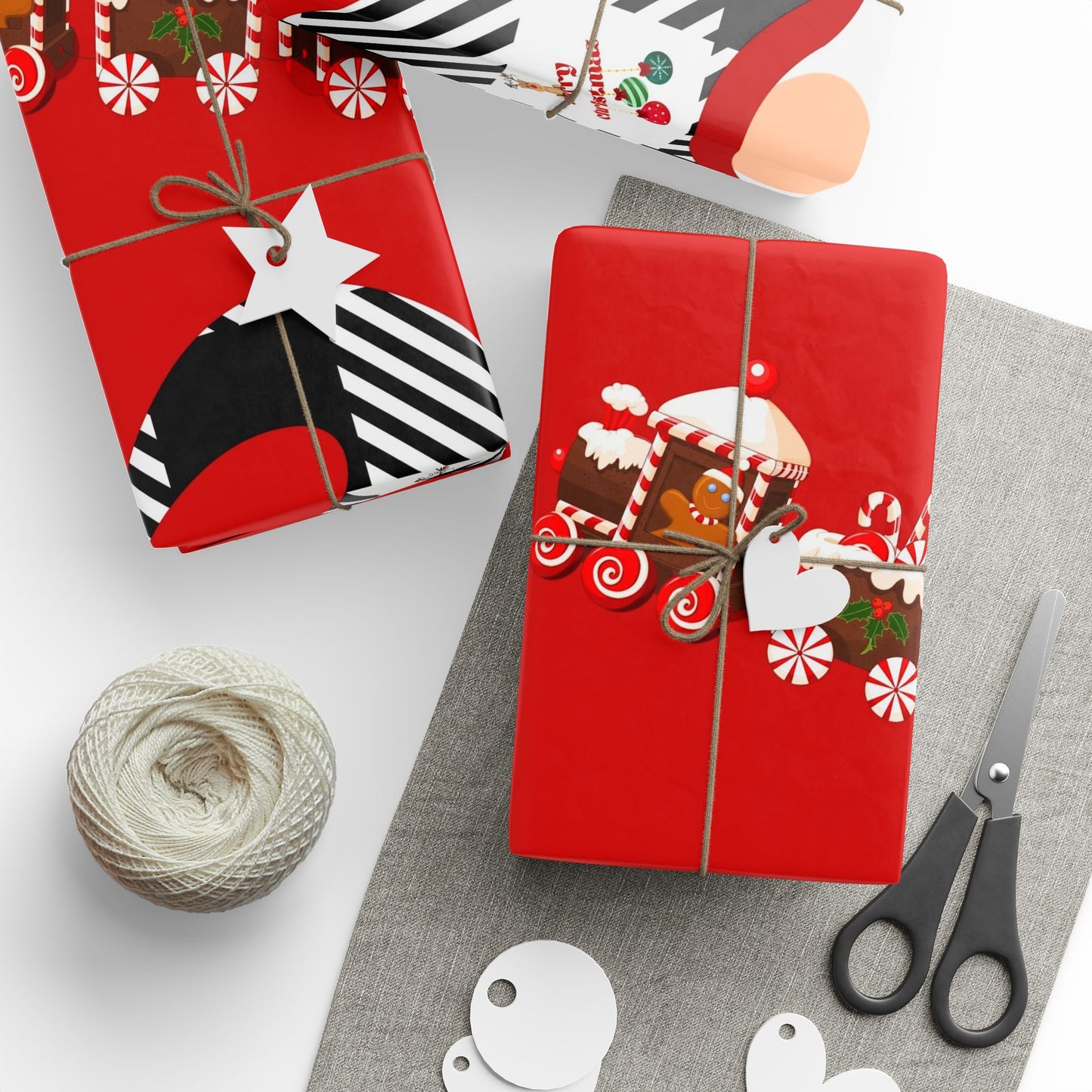 Festive Wrapping Paper for Christmas Gifts, Holiday Present Wrap.