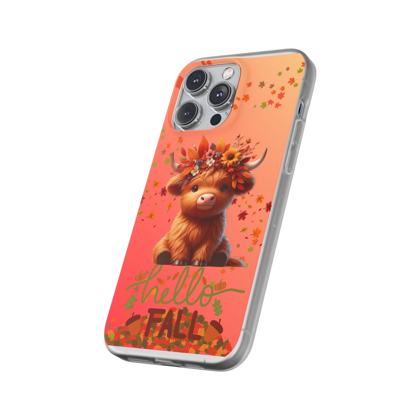 Autumn Cow Flexi Case, Cute Fall Phone Cover, Seasonal Phone Accessory, [...]