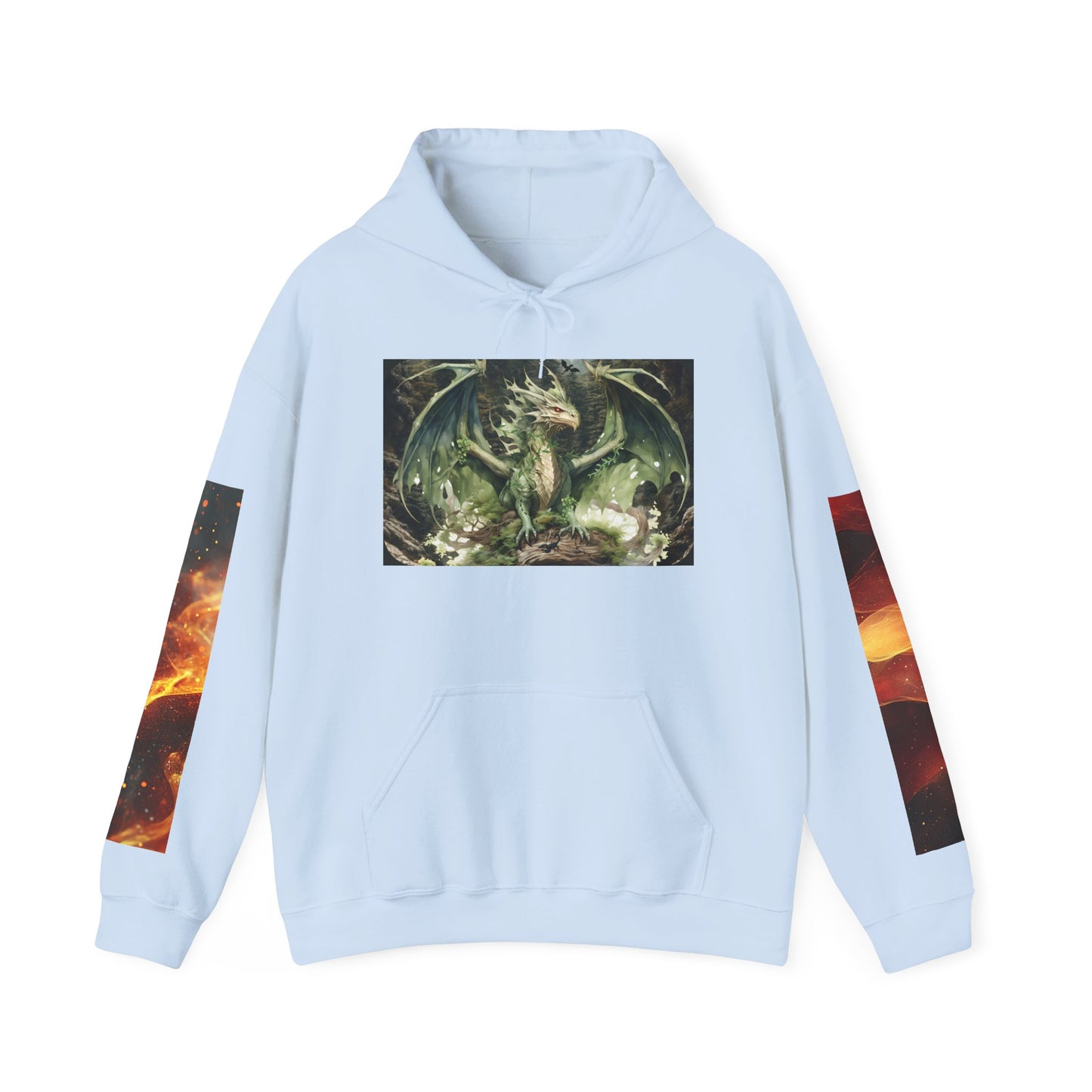 Fantasy Dragon & Sword Unisex Hooded Sweatshirt, Perfect for Fall,