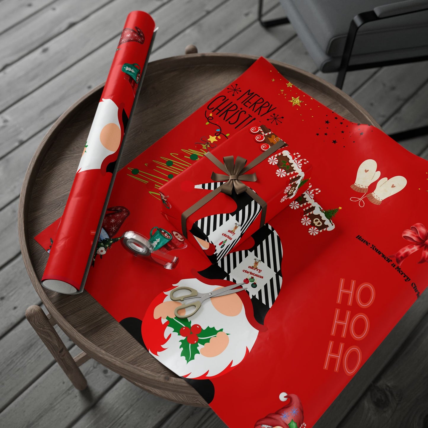 Festive Wrapping Paper for Christmas Gifts, Holiday Present Wrap.