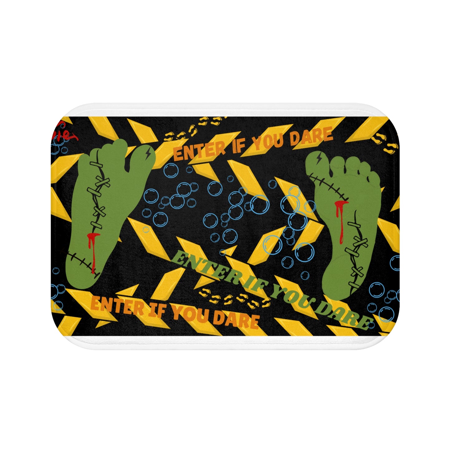 Spooky Zombie Bath Mat, Halloween Decor, Bathroom Accessory