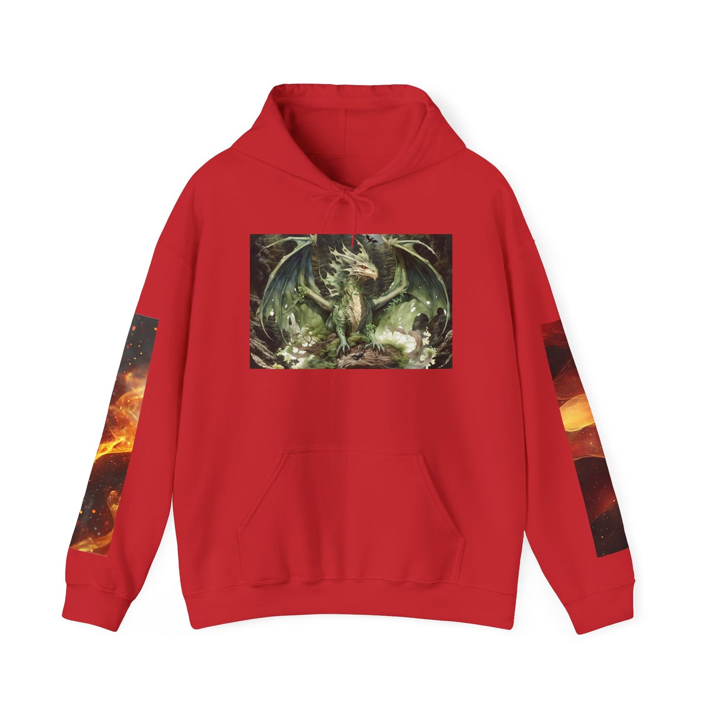 Fantasy Dragon & Sword Unisex Hooded Sweatshirt, Perfect for Fall,