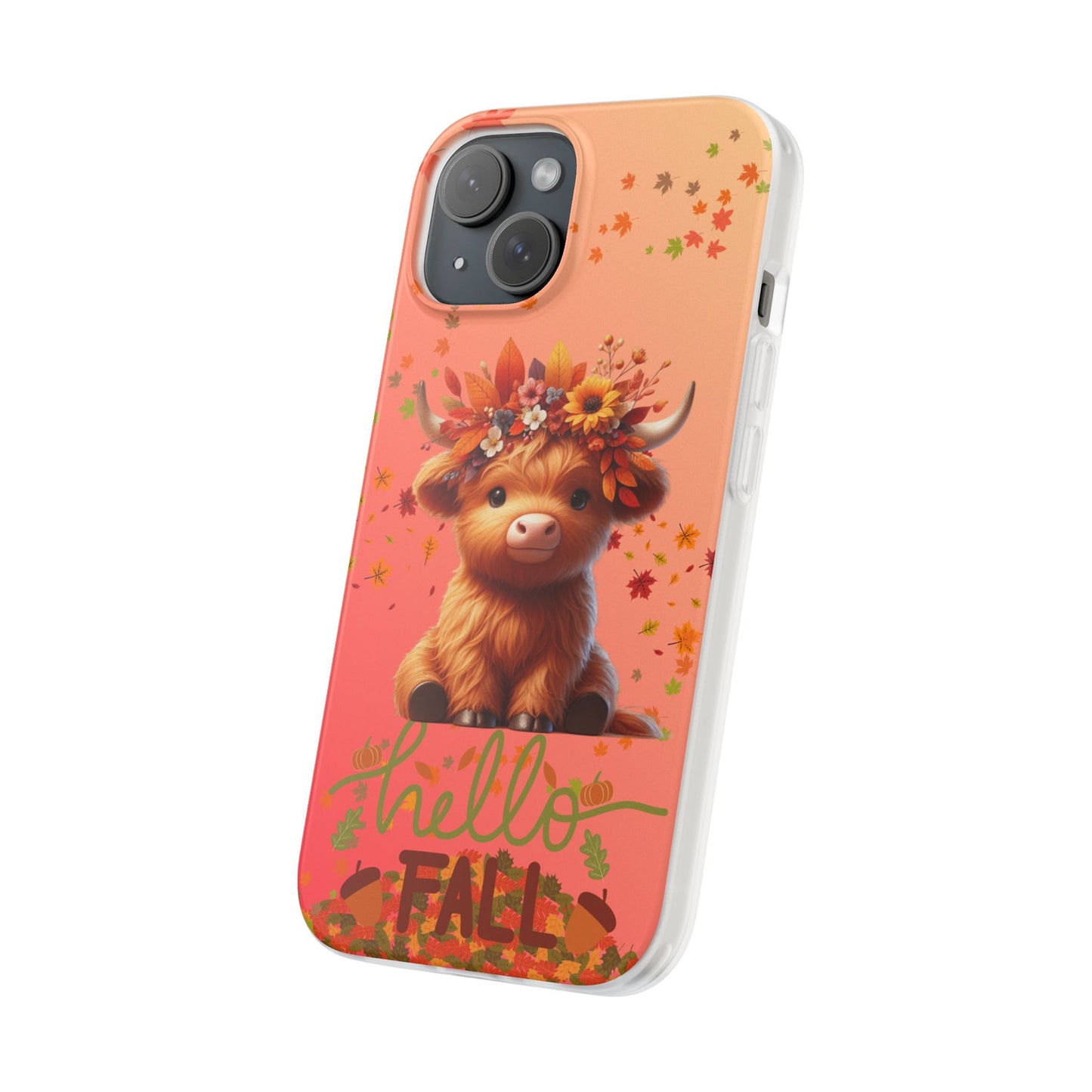 Autumn Cow Flexi Case, Cute Fall Phone Cover, Seasonal Phone Accessory, [...]