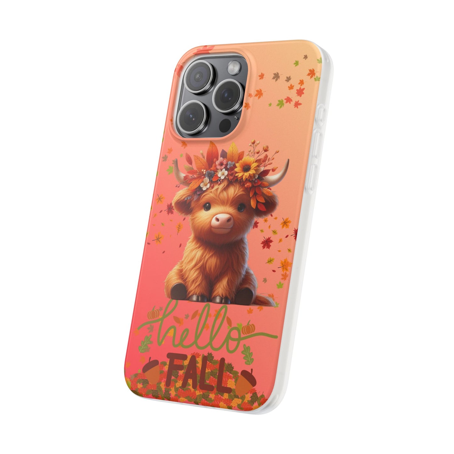 Autumn Cow Flexi Case, Cute Fall Phone Cover, Seasonal Phone Accessory, [...]