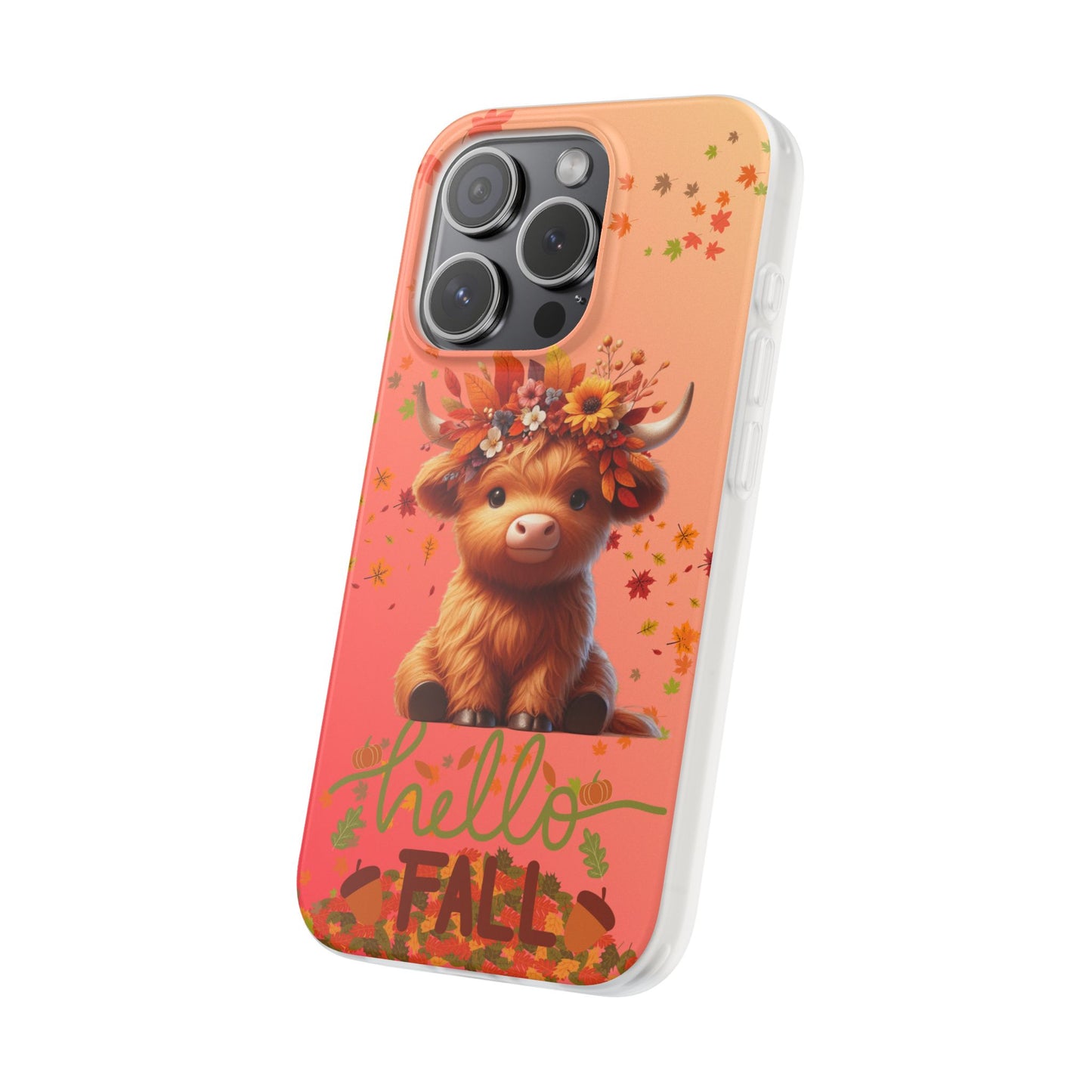 Autumn Cow Flexi Case, Cute Fall Phone Cover, Seasonal Phone Accessory, [...]