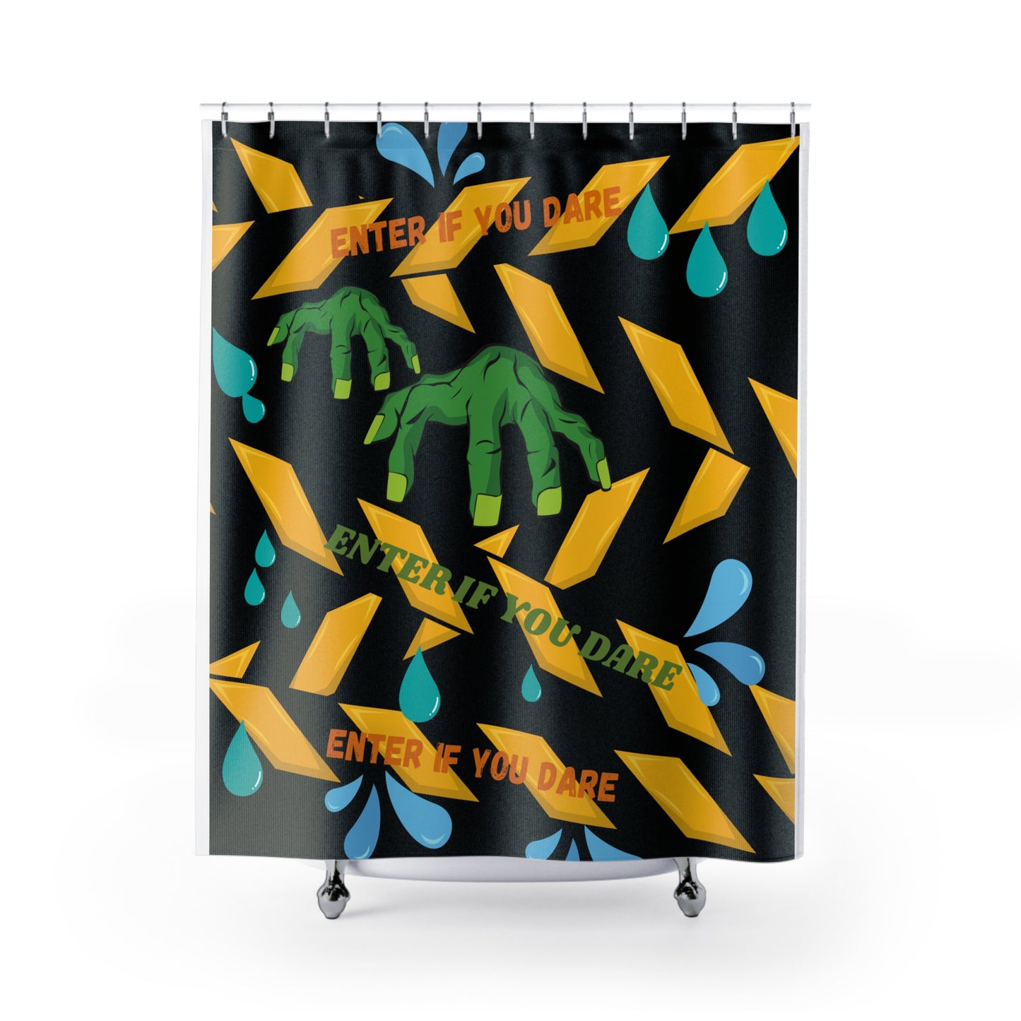 Spooky Halloween Shower Curtain:Enter If You Dare, Bathroom Decor